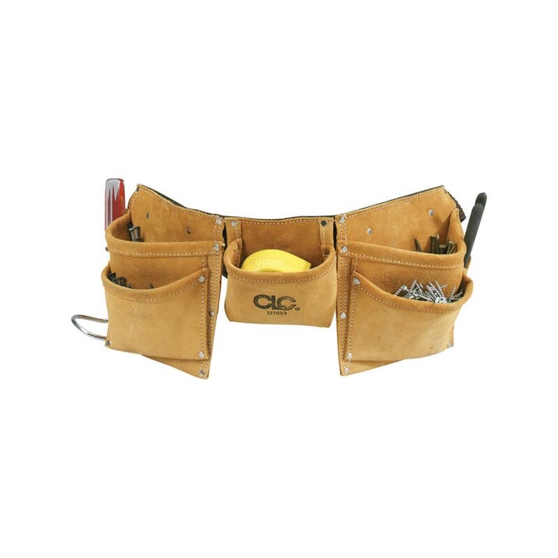 CLC Heavy Duty 8 pocket Leather/Suede Work Apron Tan 1 pk