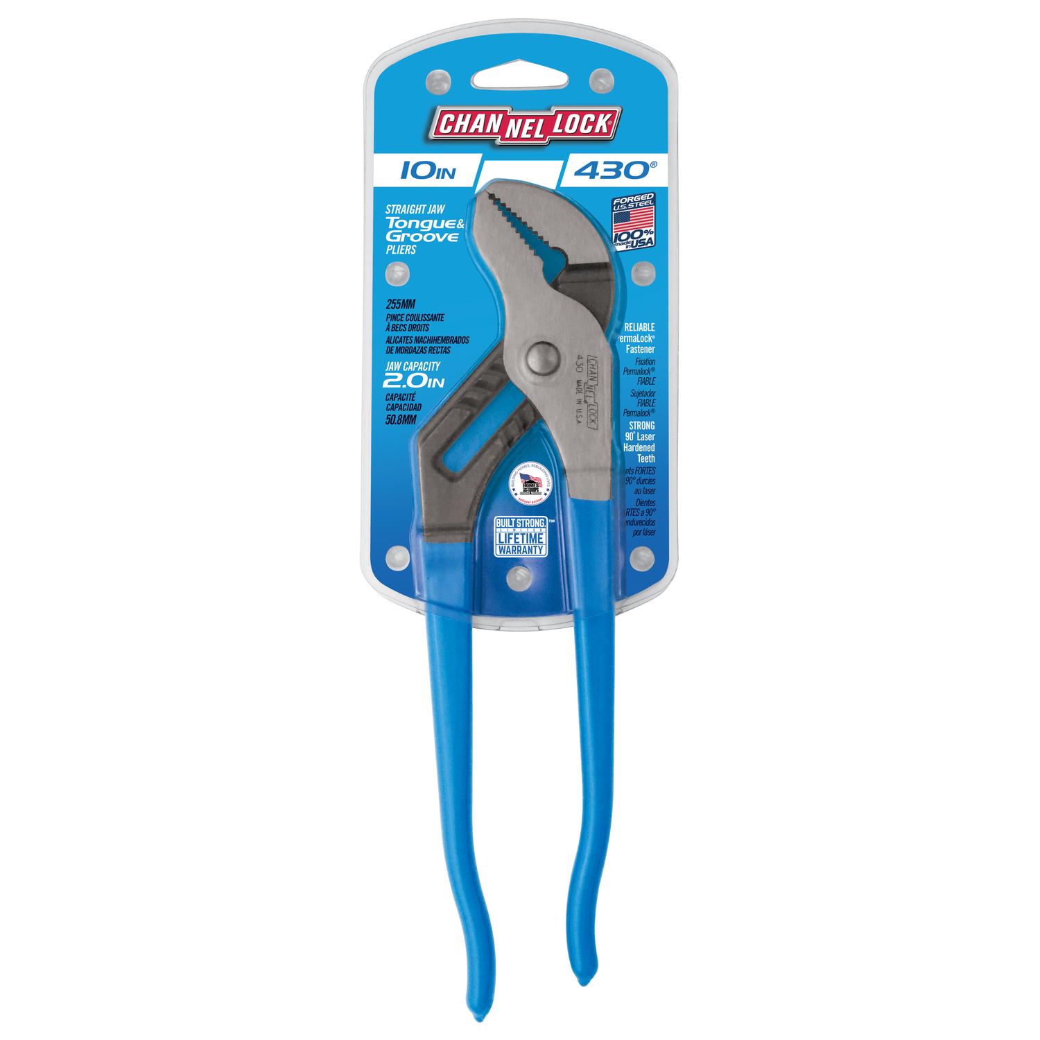 Channellock 10 in. Carbon Steel Tongue and Groove Pliers