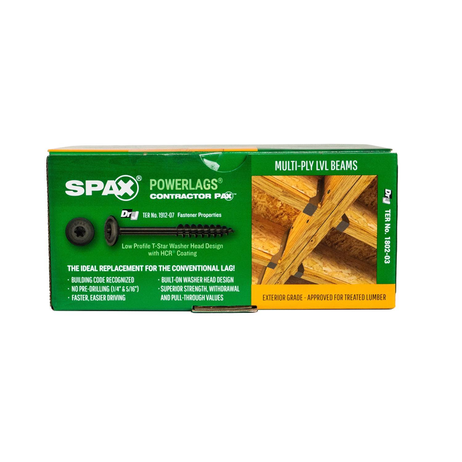 SPAX PowerLags 5/16 in. in. X 3-1/2 in. L T-40 Washer Head Serrated Structural Screws