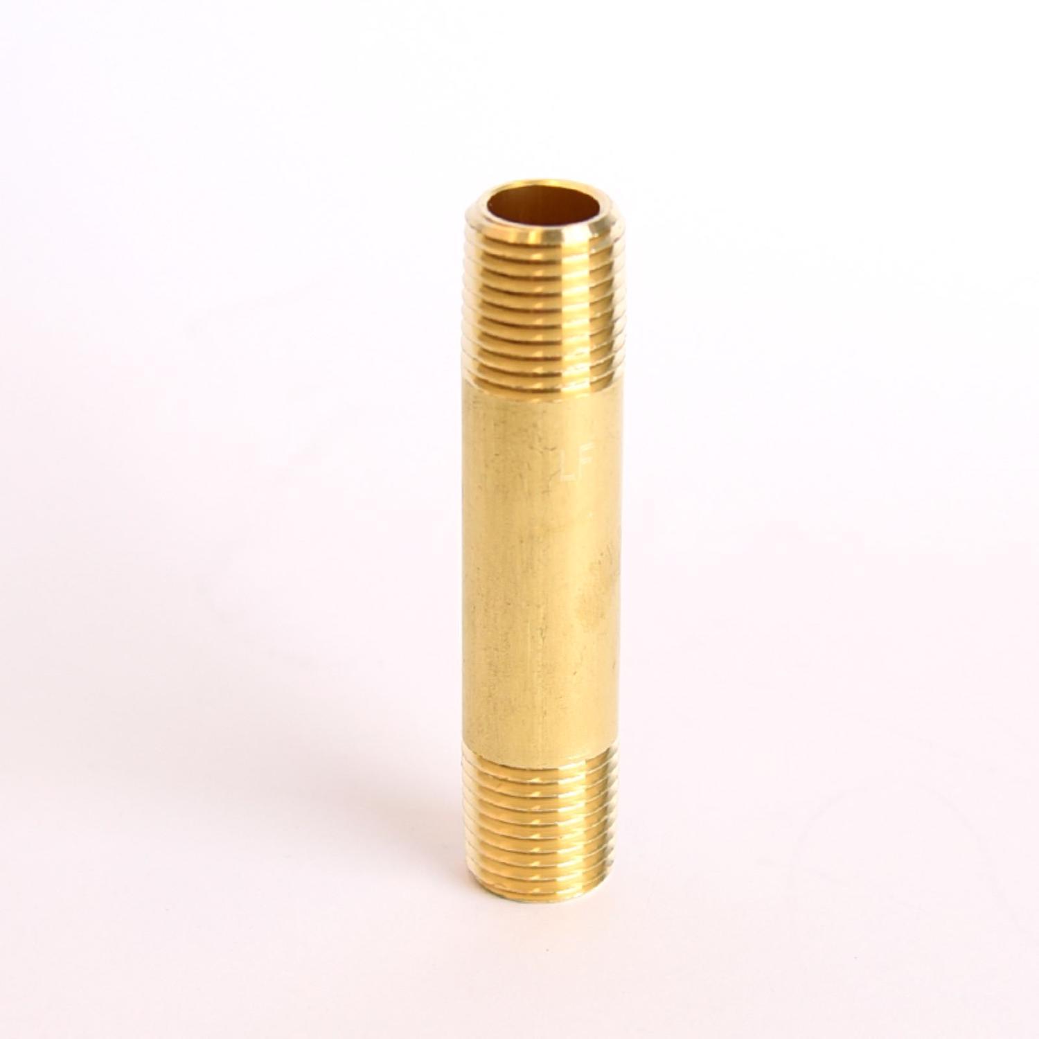 ATC 1/4 in. MPT 1/4 in. D MPT Yellow Brass Nipple 2-1/2 in. L