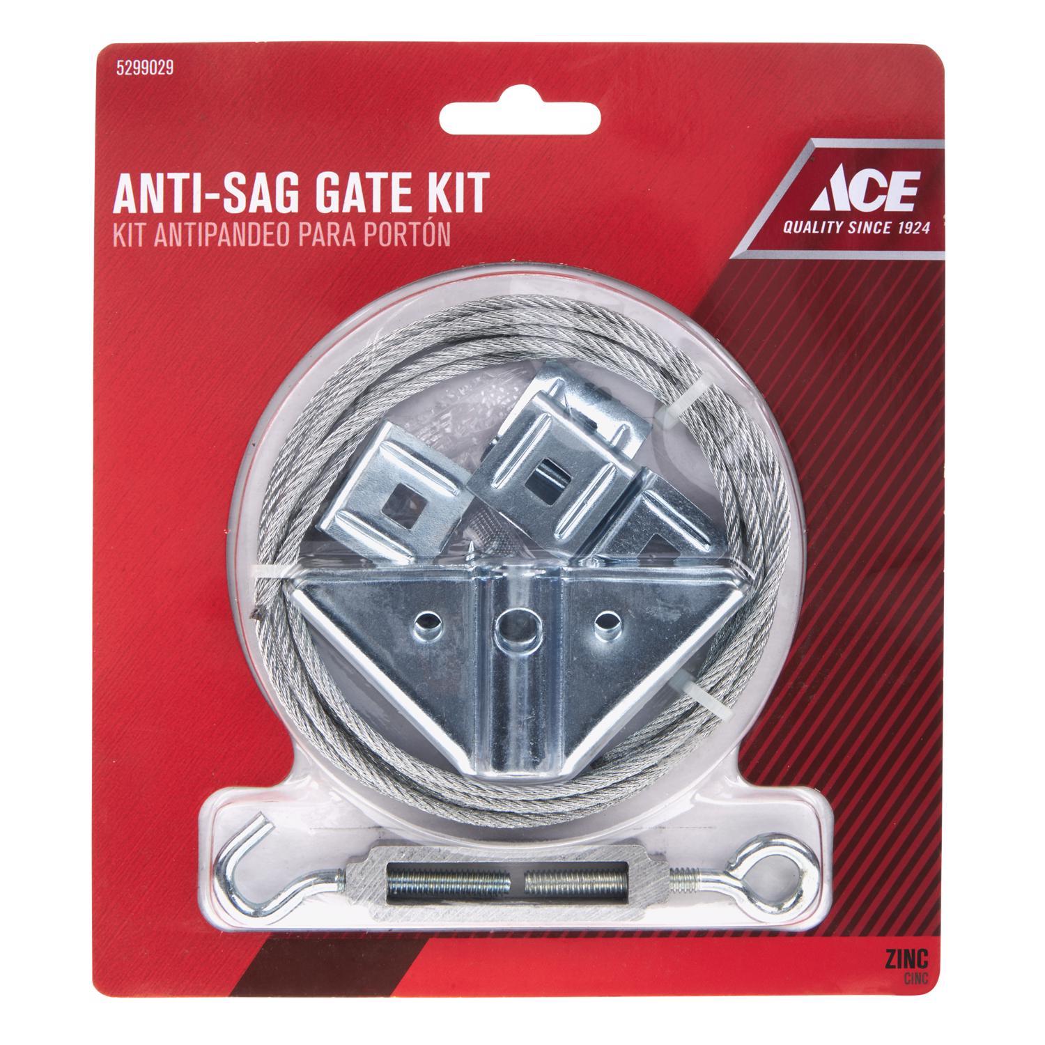 Ace 7.5 in. L Silver Steel Anti-Sag Gate Kit 1 pk