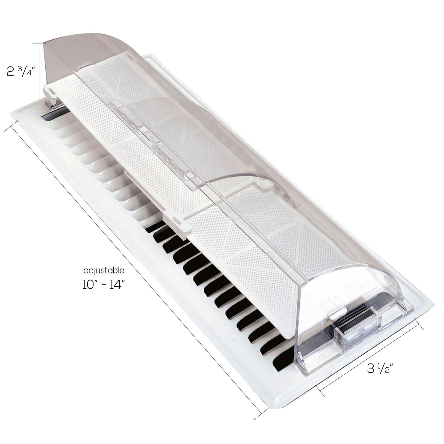Deflect-O Jordan 4 in. H X 9-1/5 in. W 1-Way Clear Plastic Air Deflector