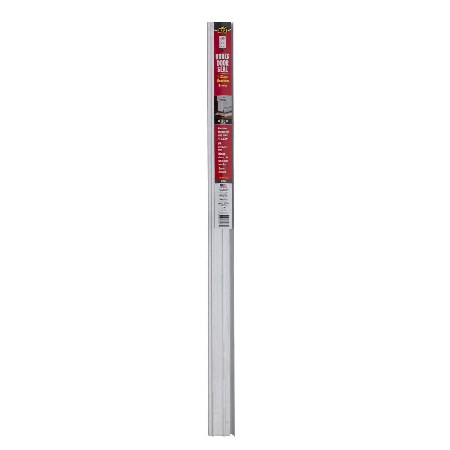 M-D Silver Aluminum Door Bottom For Drip Cap 3in. L