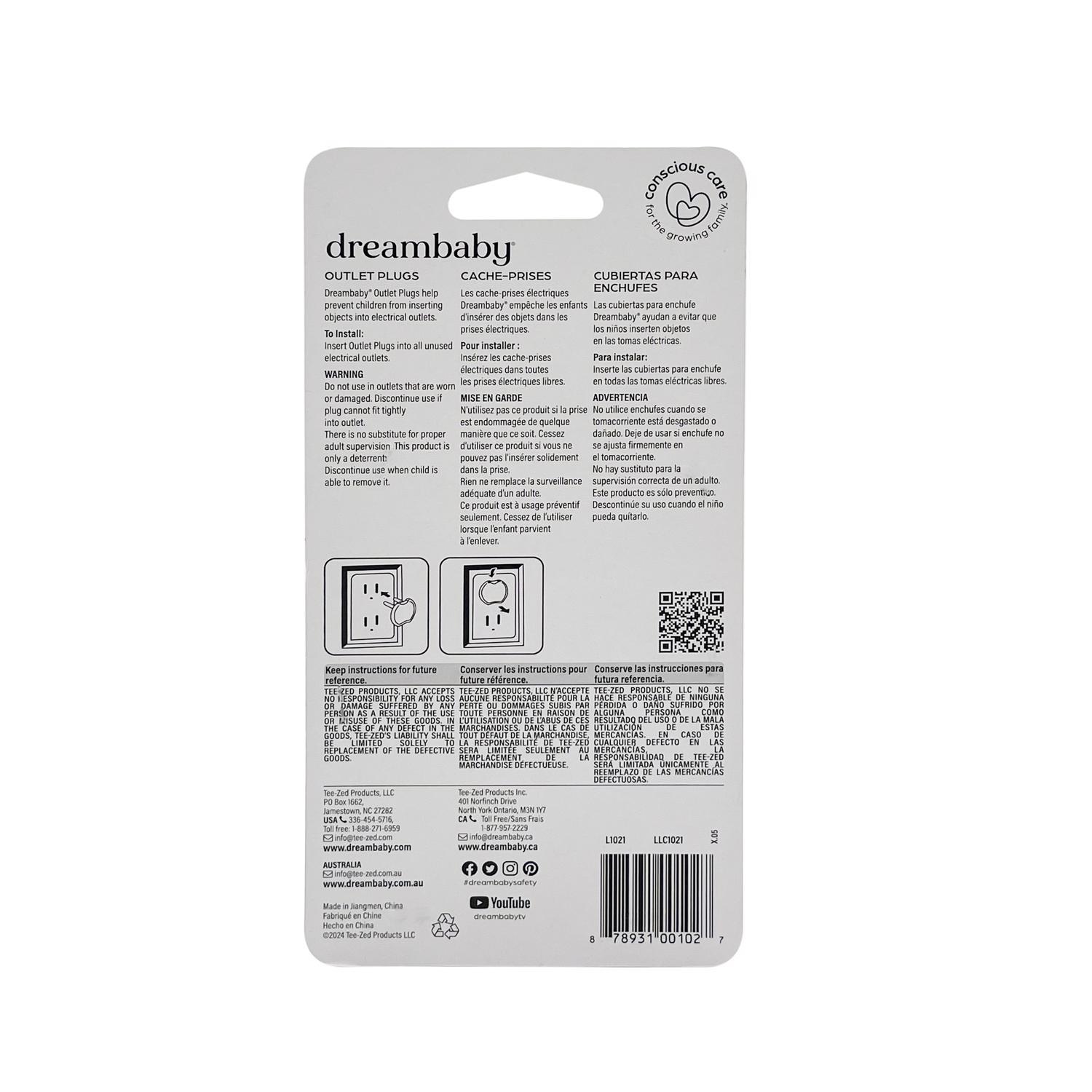 Dreambaby Clear Plastic Outlet Protector 12 pk