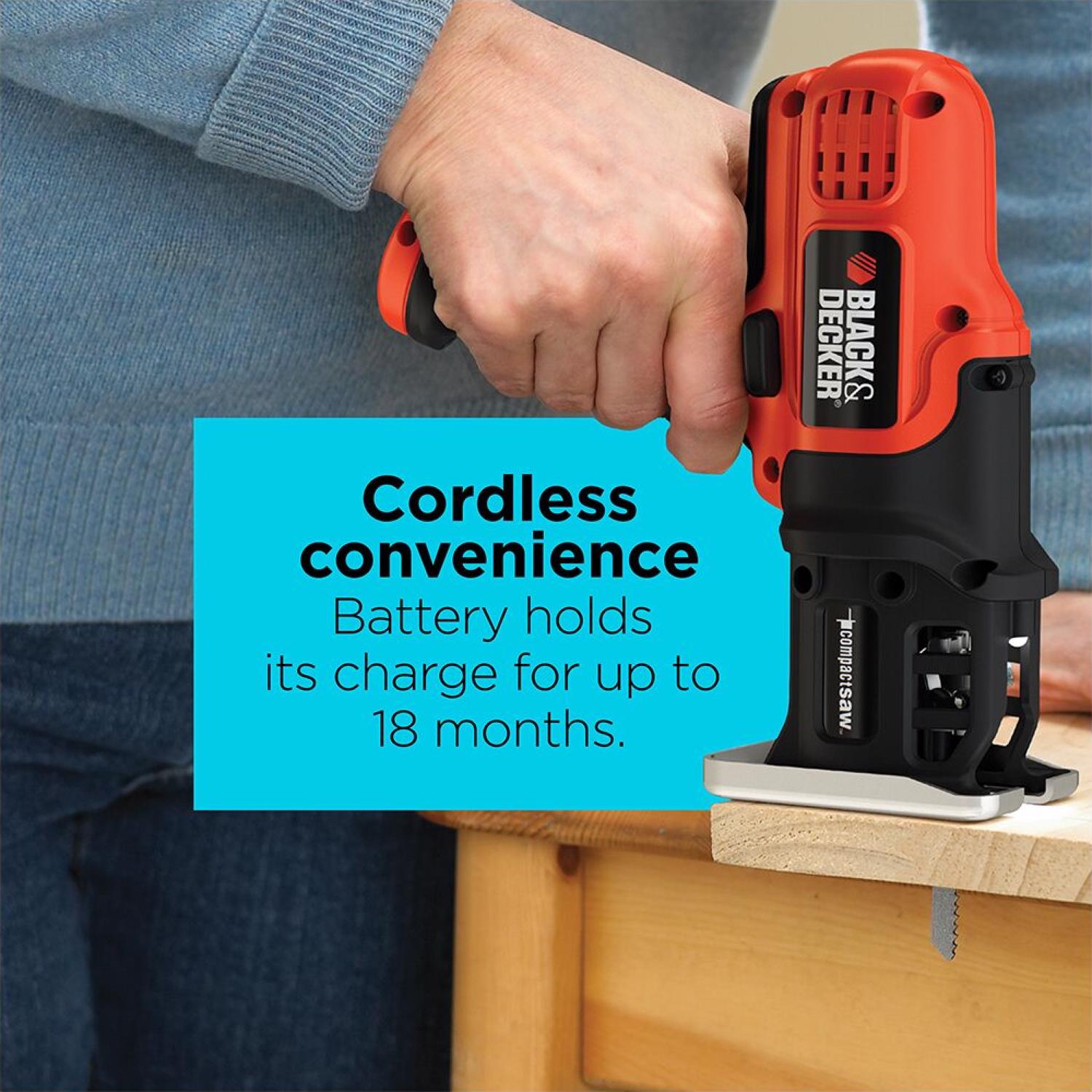 Black and decker reciprocating hotsell saw with battery and charger