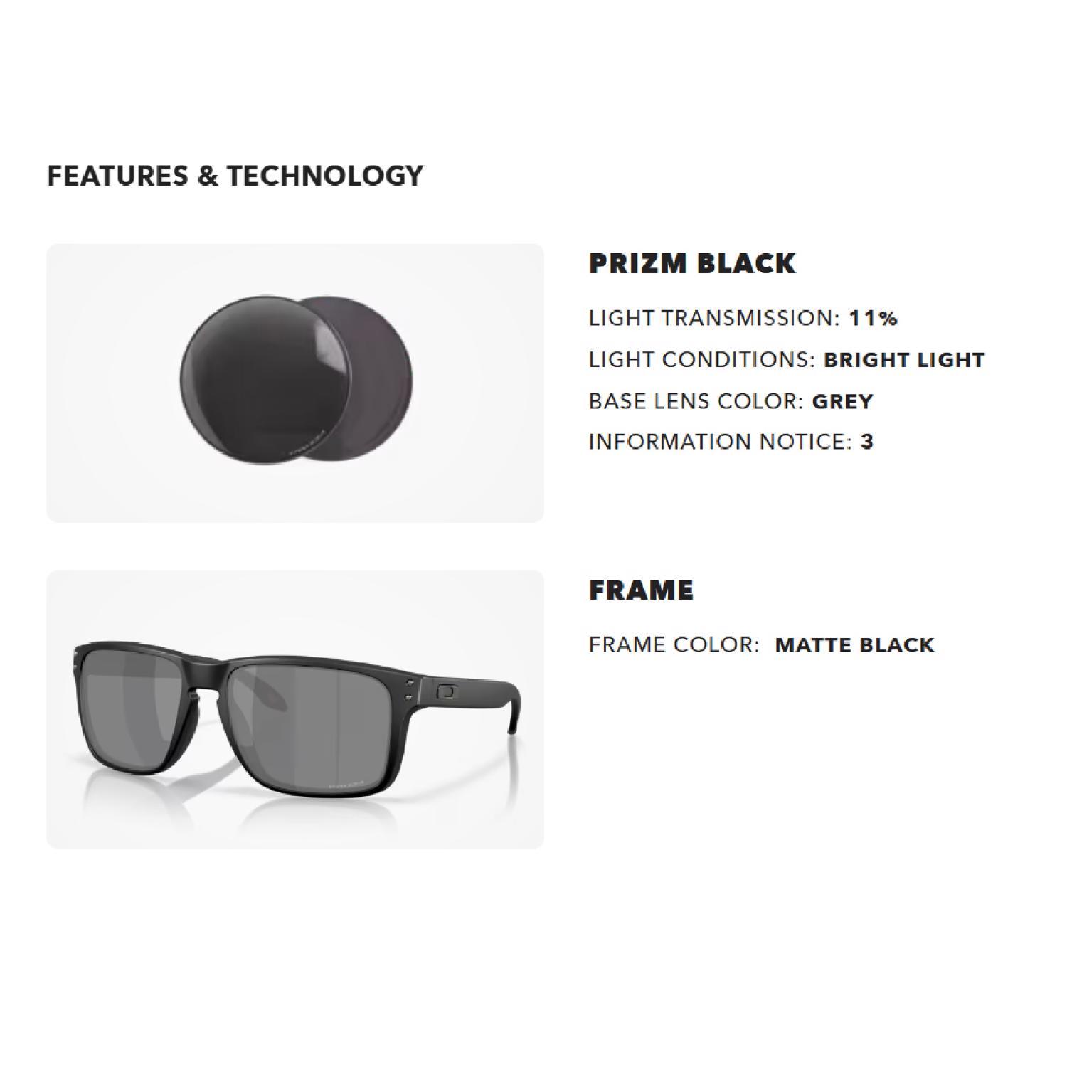 Oakley Holbrook XXL Sunglasses Men's Matte Black Frame Prizm Black Lens Polarized