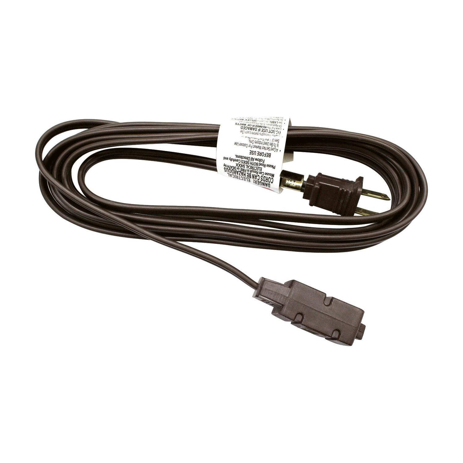 Ace Indoor 12 ft. L Brown Extension Cord 16/2 SPT-2