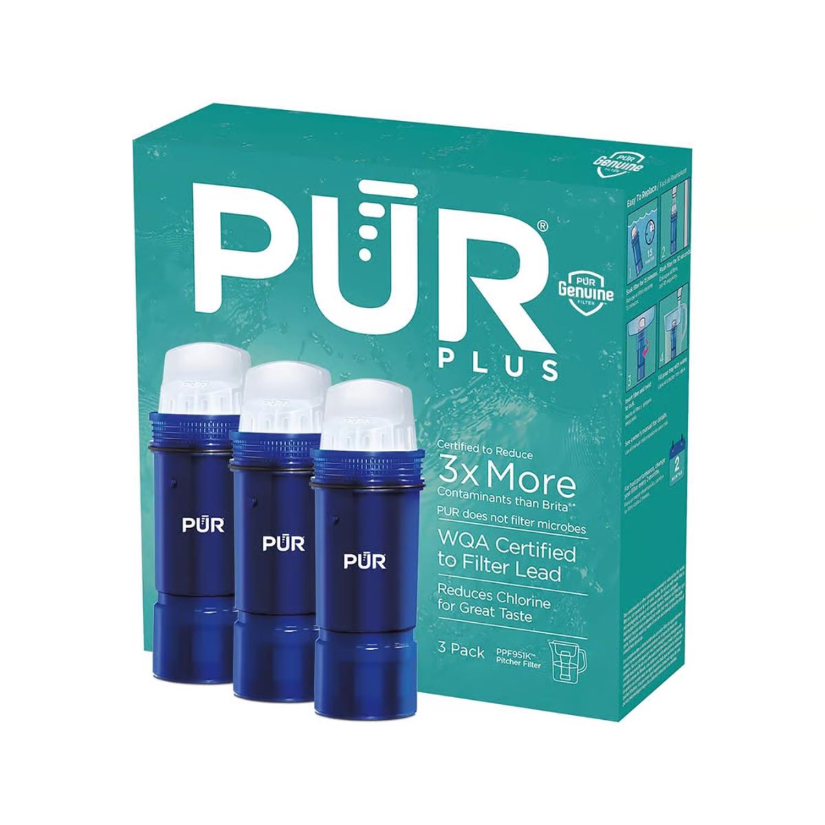 PUR Water Pitcher Replacement Filters For PUR