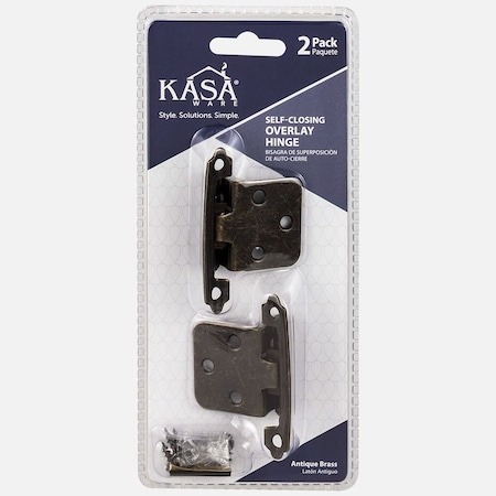 KasaWare Self-closing Overlay Hinge, 2-pack
