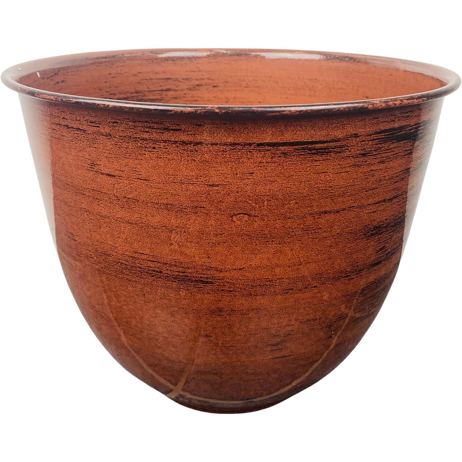 Robert Allen Hamilton 14 in. W Metal Planter Sandstone