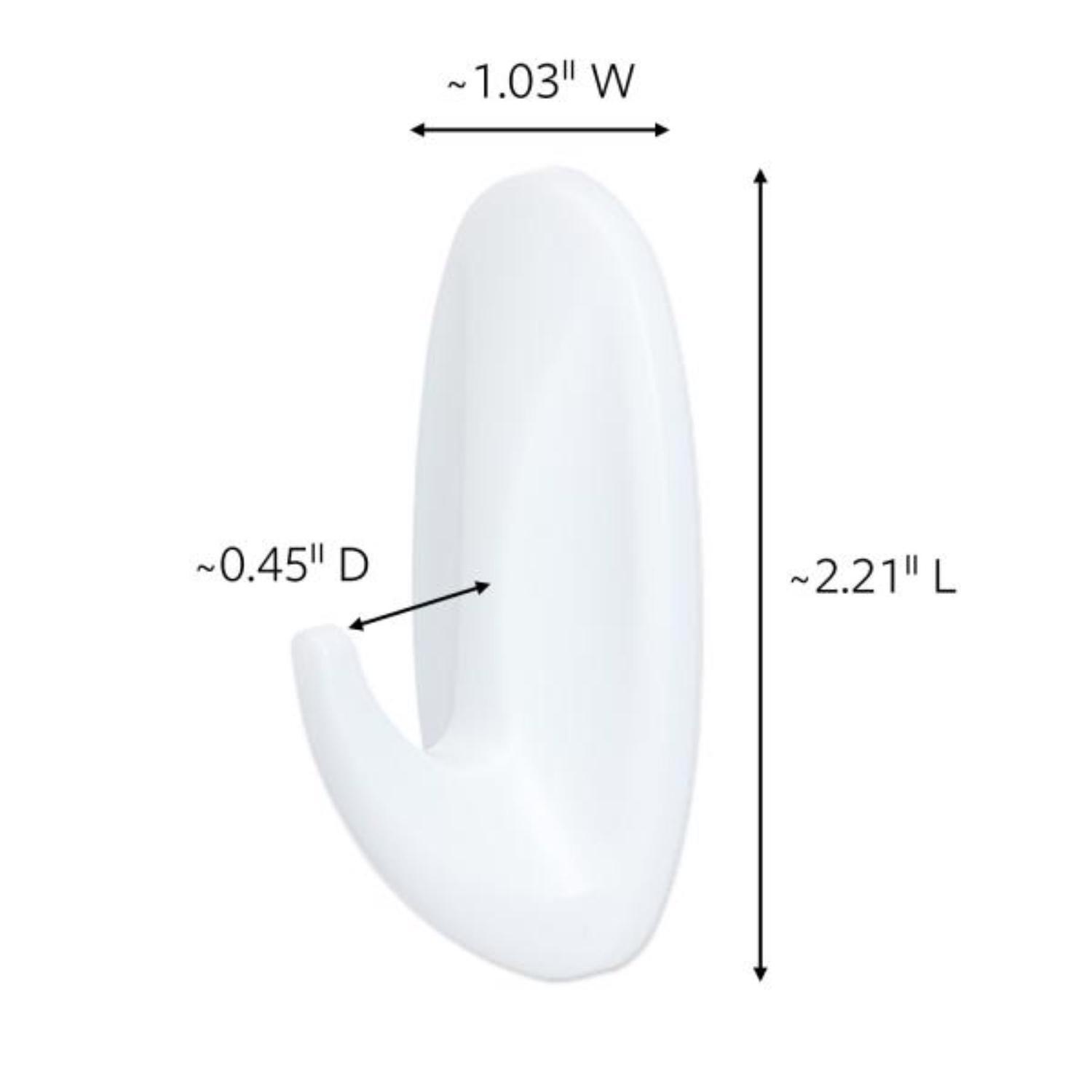 3M Command Small Plastic Designer Hooks 2.125 in. L 2 pk