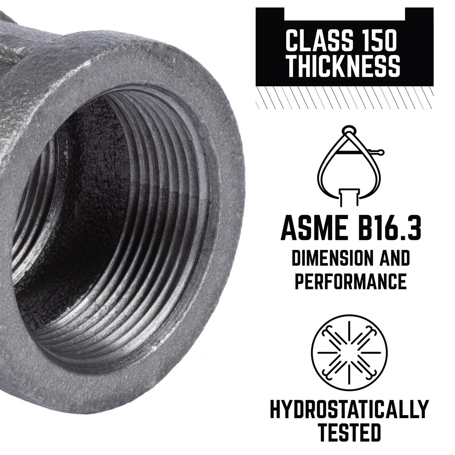 STZ Industries 1-1/2 in. FIP each X 1-1/2 in. D FIP Black Malleable Iron Coupling