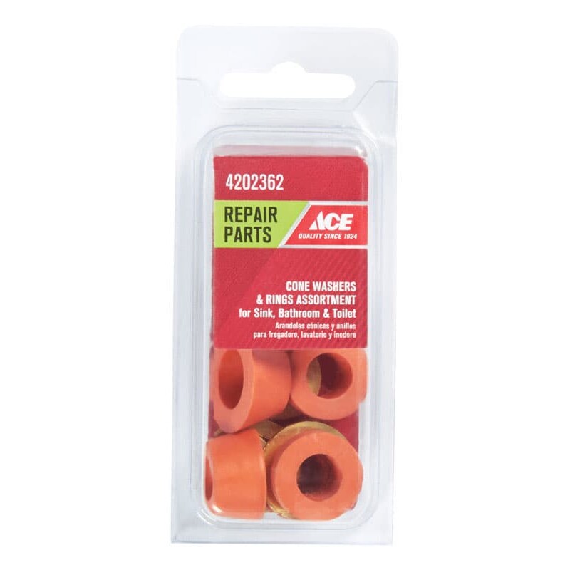 Ace Assorted in. D Rubber Cone Washer 8 pk