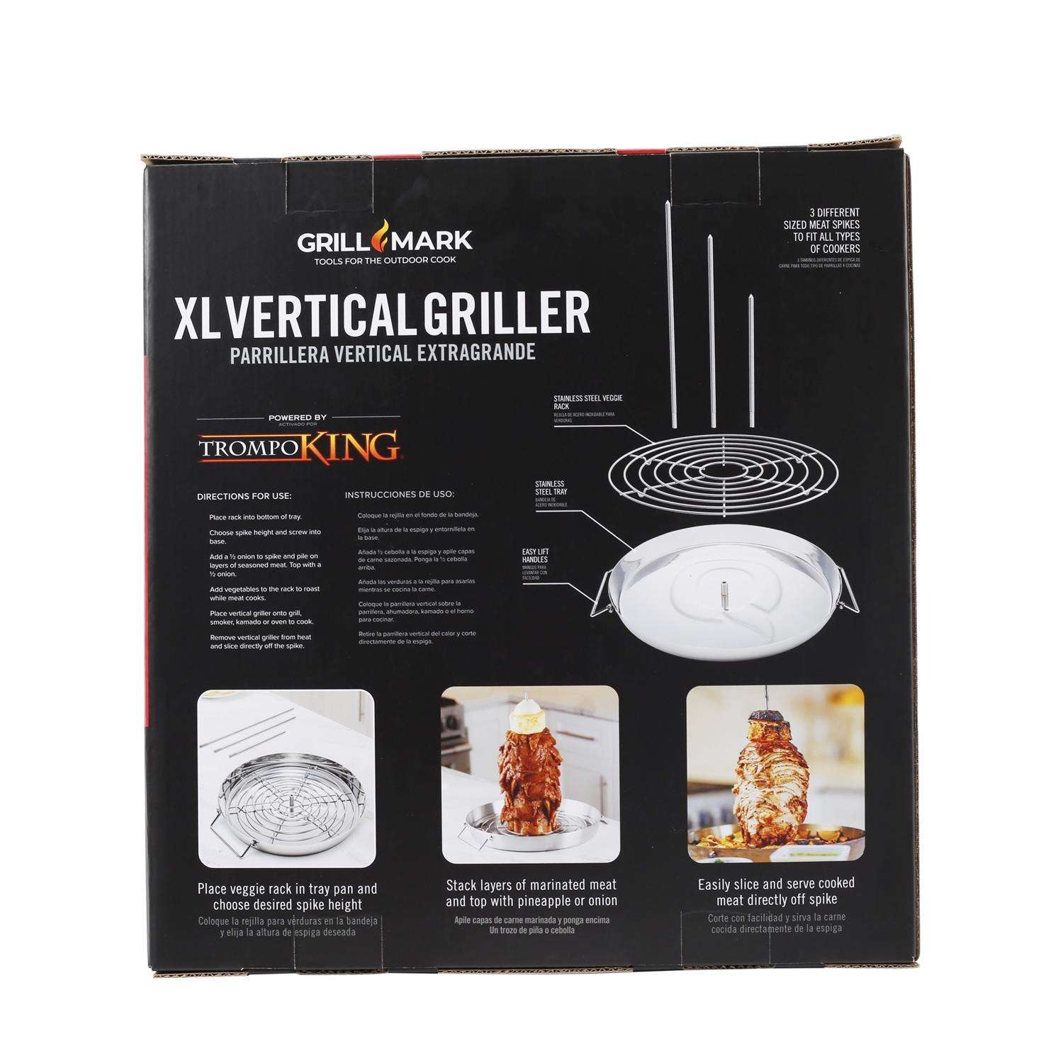 Grill Mark Trompo King Stainless Steel Grill Topper 13.25 in. W 1 pk 