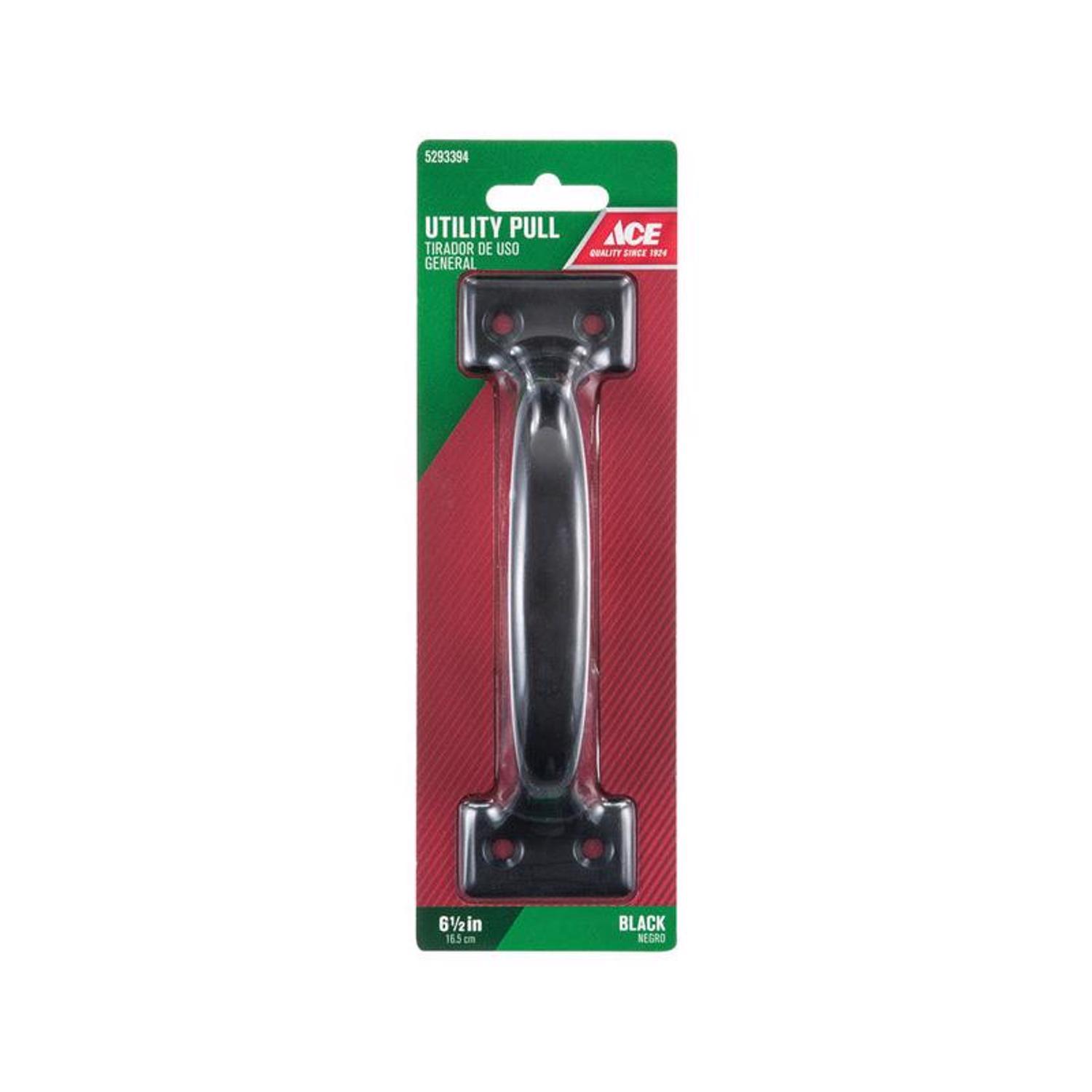 Ace 6.5 in. L Black Steel Utility Pull