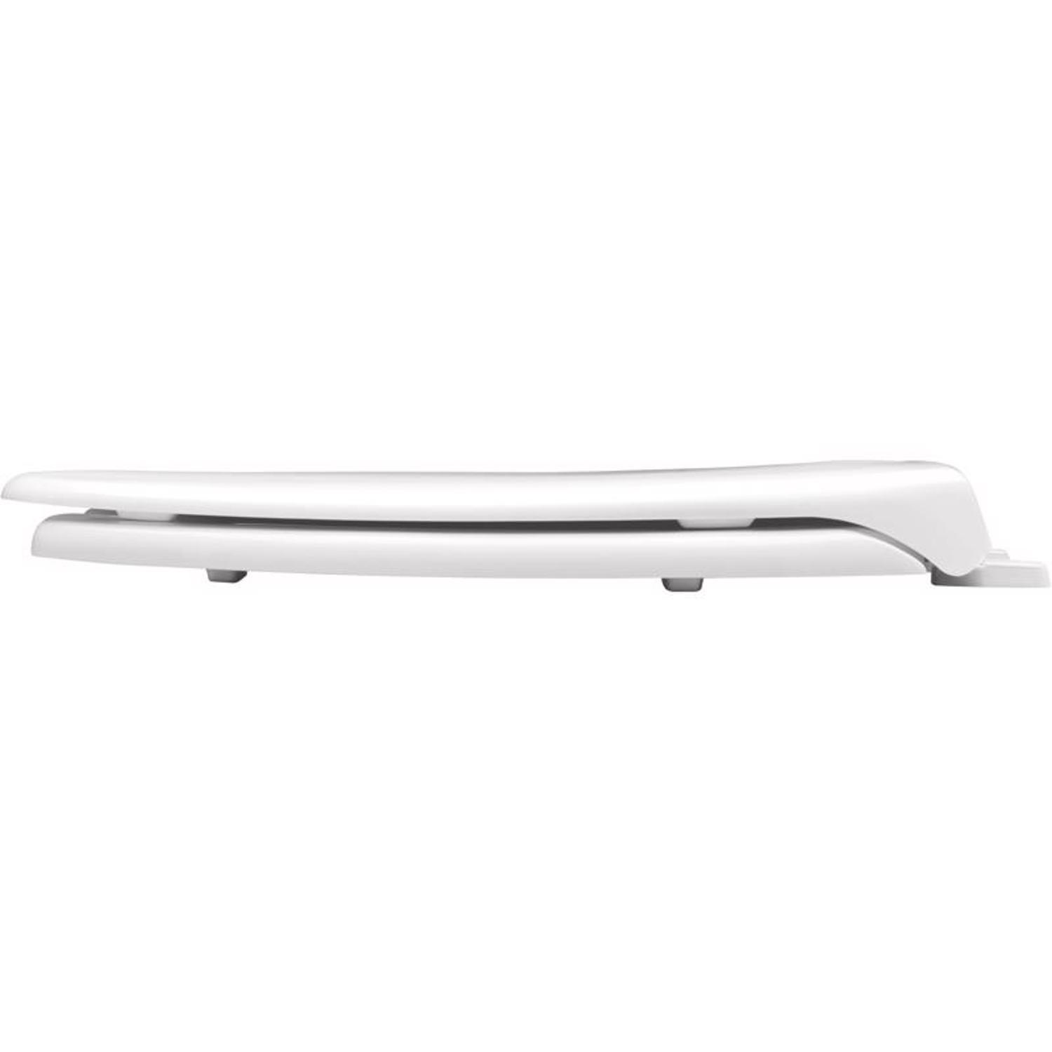 Mayfair by Bemis Elongated White Plastic Toilet Seat