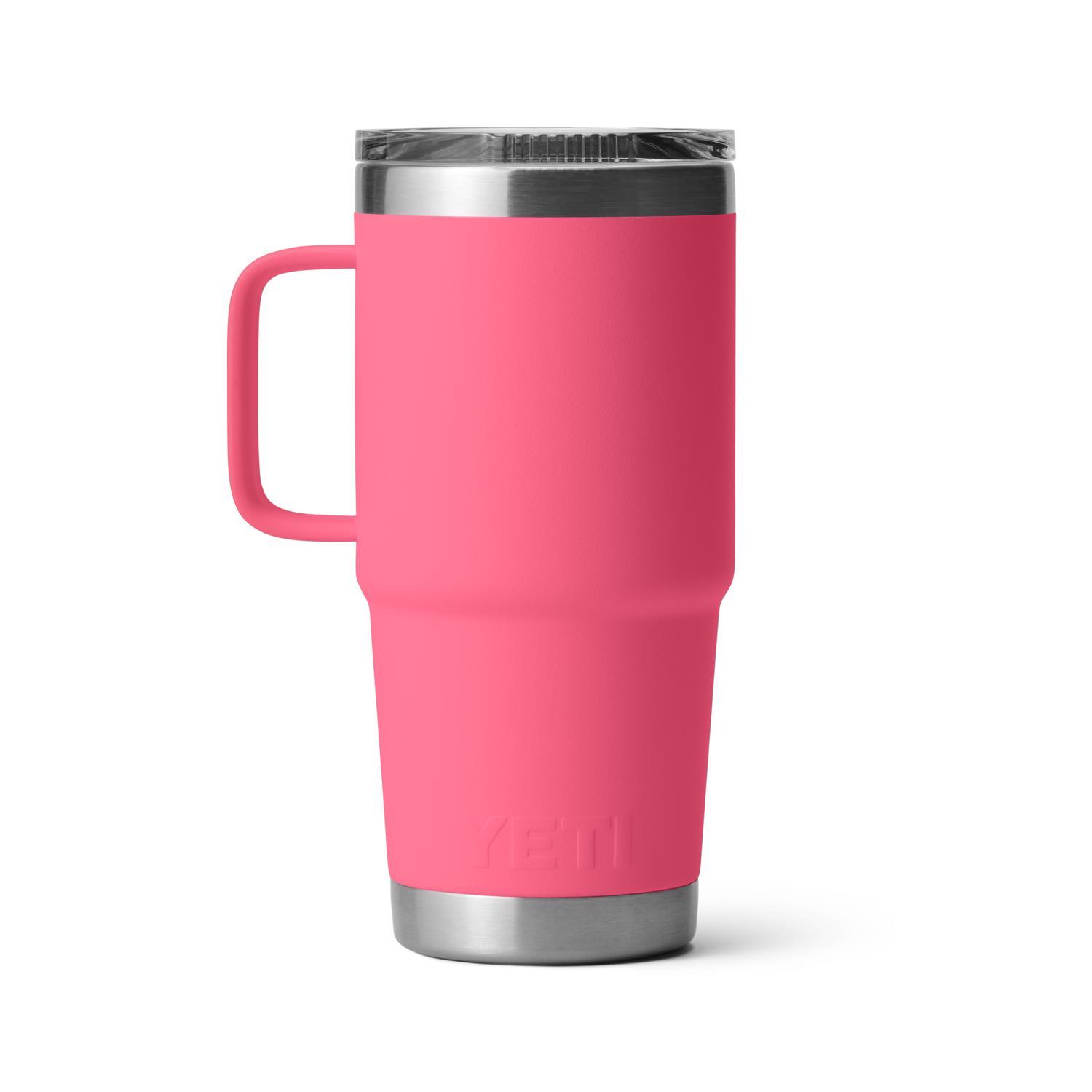 YETI Rambler 20 oz Tropical Pink BPA Free Insulated Tumbler with Travel Lid