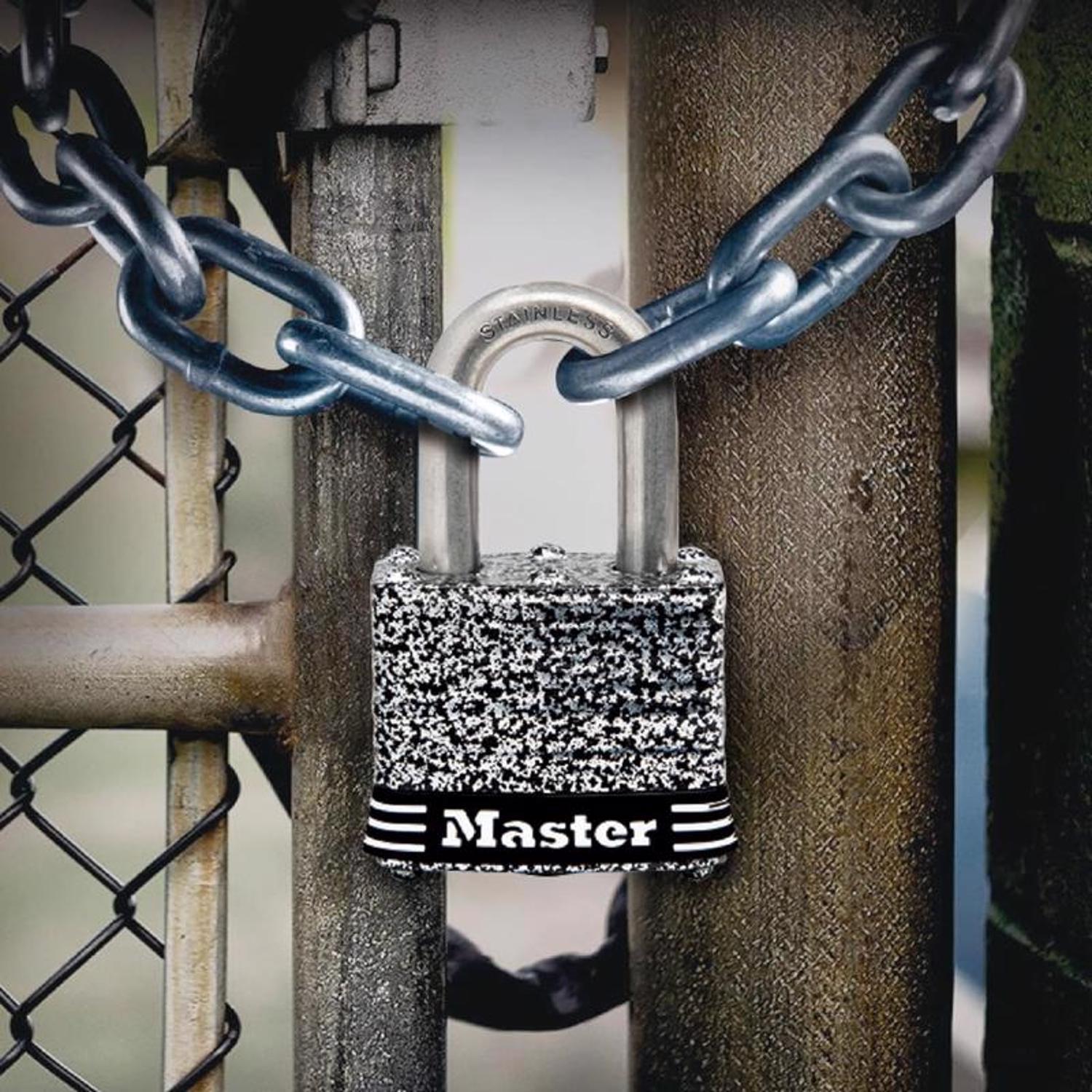 Master Lock 1.5 in. W Steel 4-Pin Tumbler Weather-Resistant Padlock