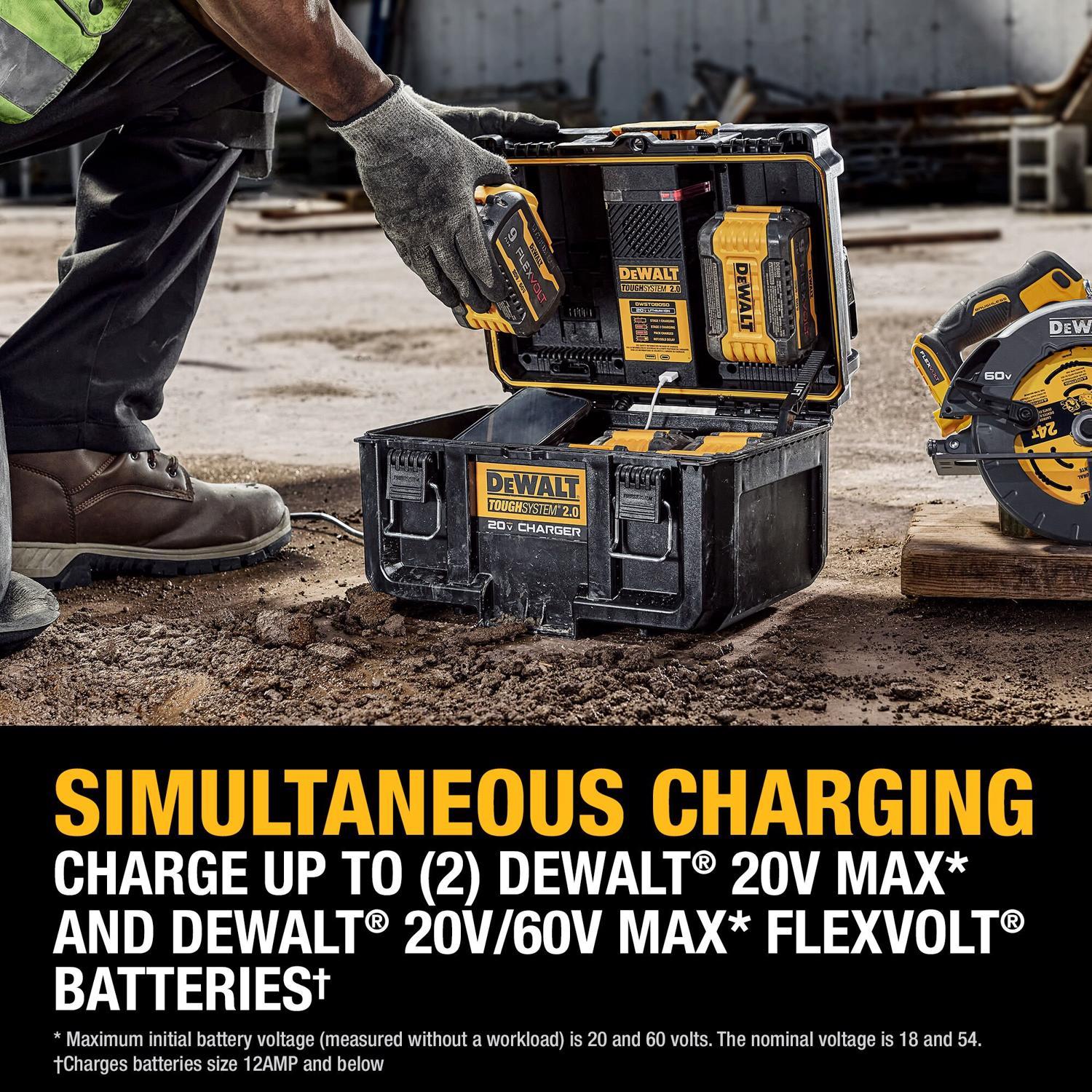 DeWalt 20V Tough System 2.0 DWST08050 Lithium-Ion Box Battery Charger Box 1 pc