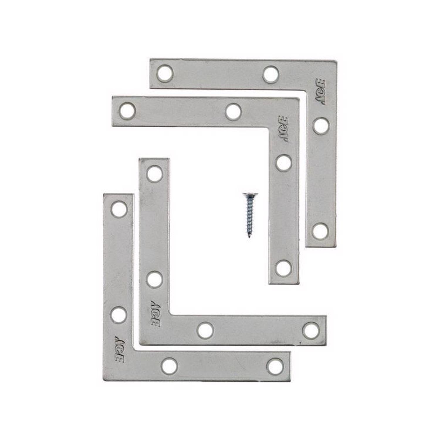 Ace 3 in. H X 3.75 in. W X 3 in. D Zinc Flat Corner Brace