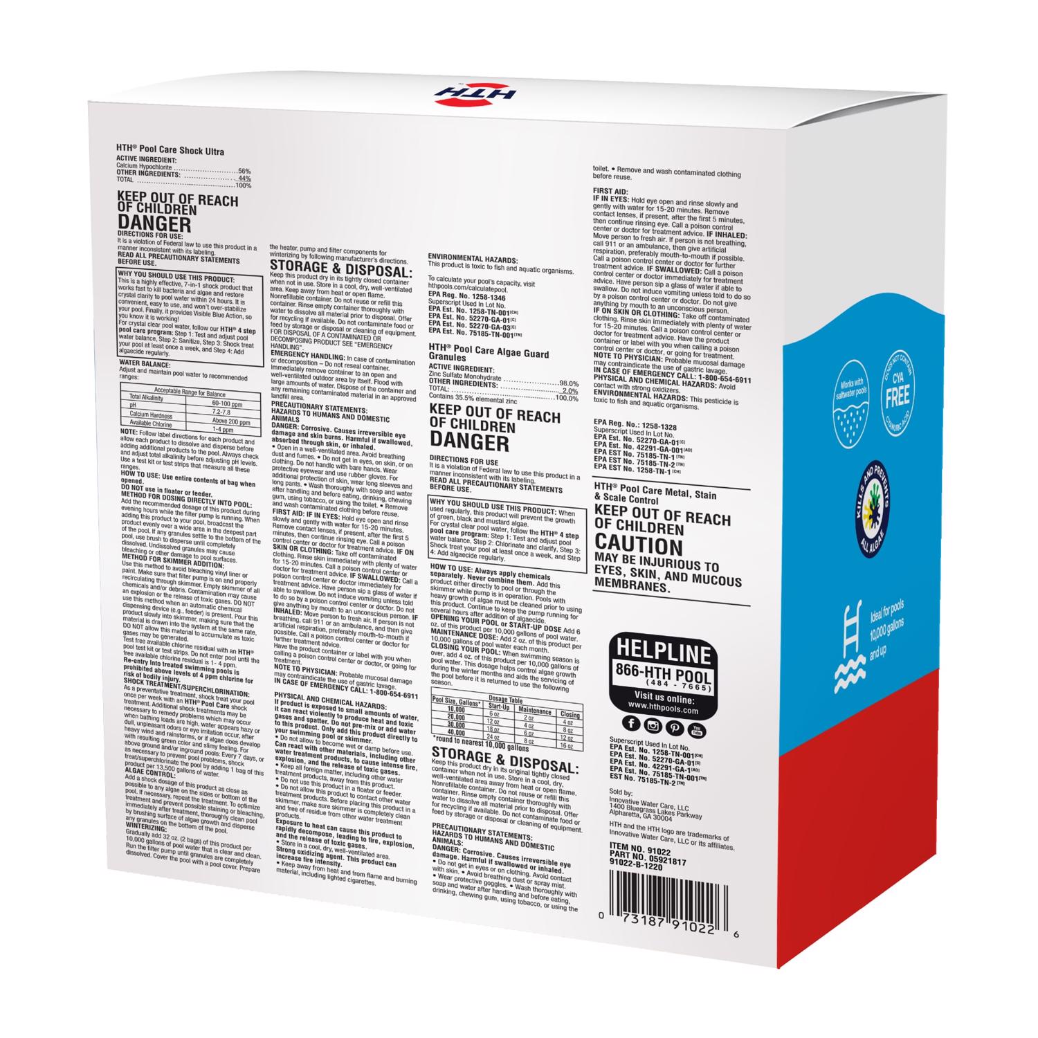 HTH Granule Pool Care Kit 4 lb