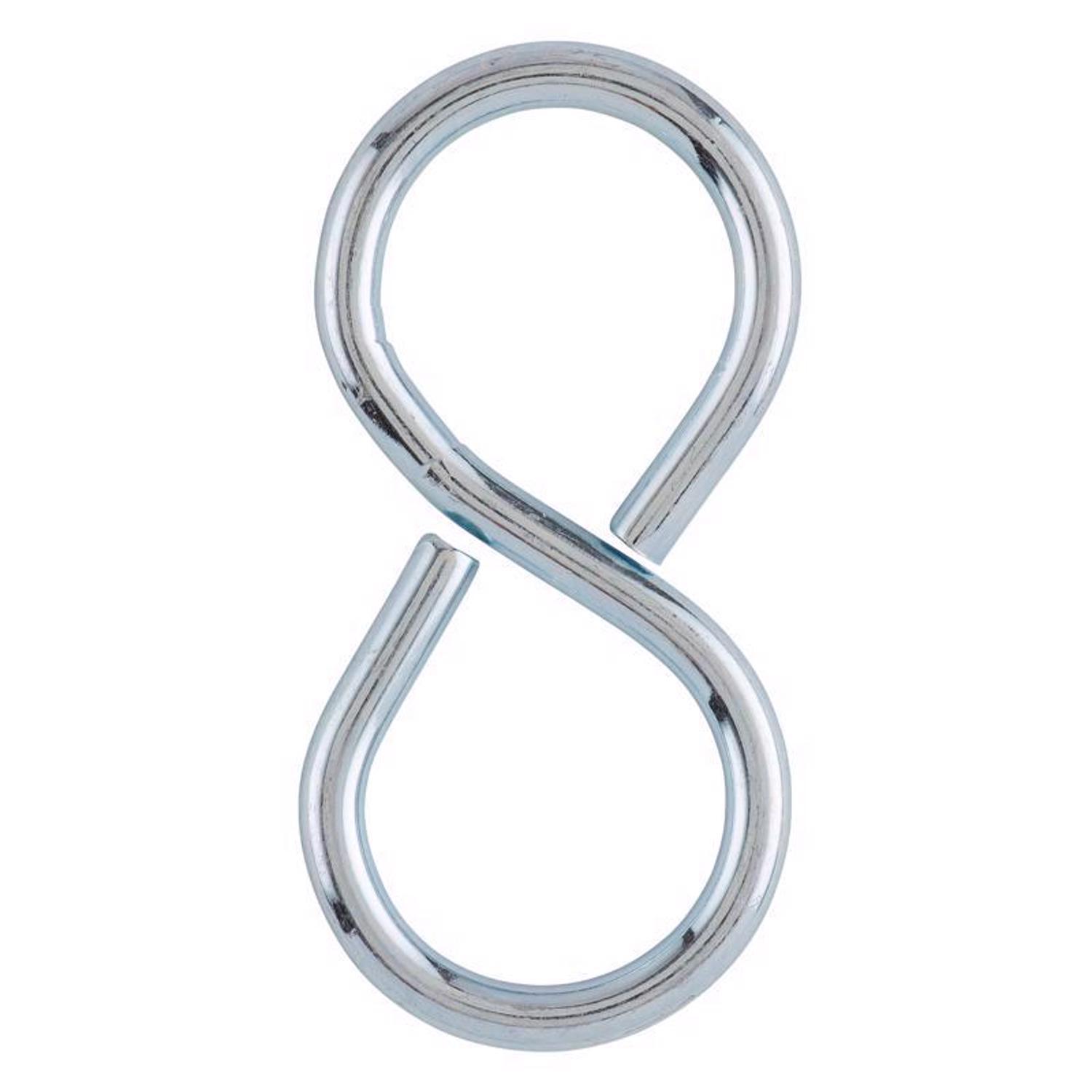 Ace Small Zinc-Plated Silver Steel 2-1/8 in. L Closed S-Hook 25 lb 3 pk