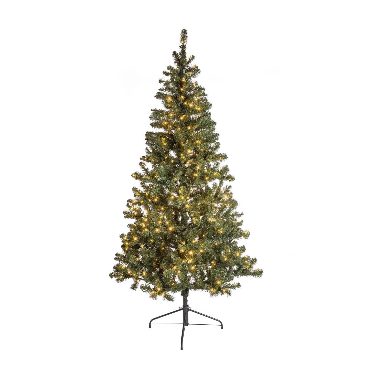 Holiday Bright Lights 1-2 Tree 7 ft. Full LED 400 ct Win.ter Pine Color Changing Christmas Tree