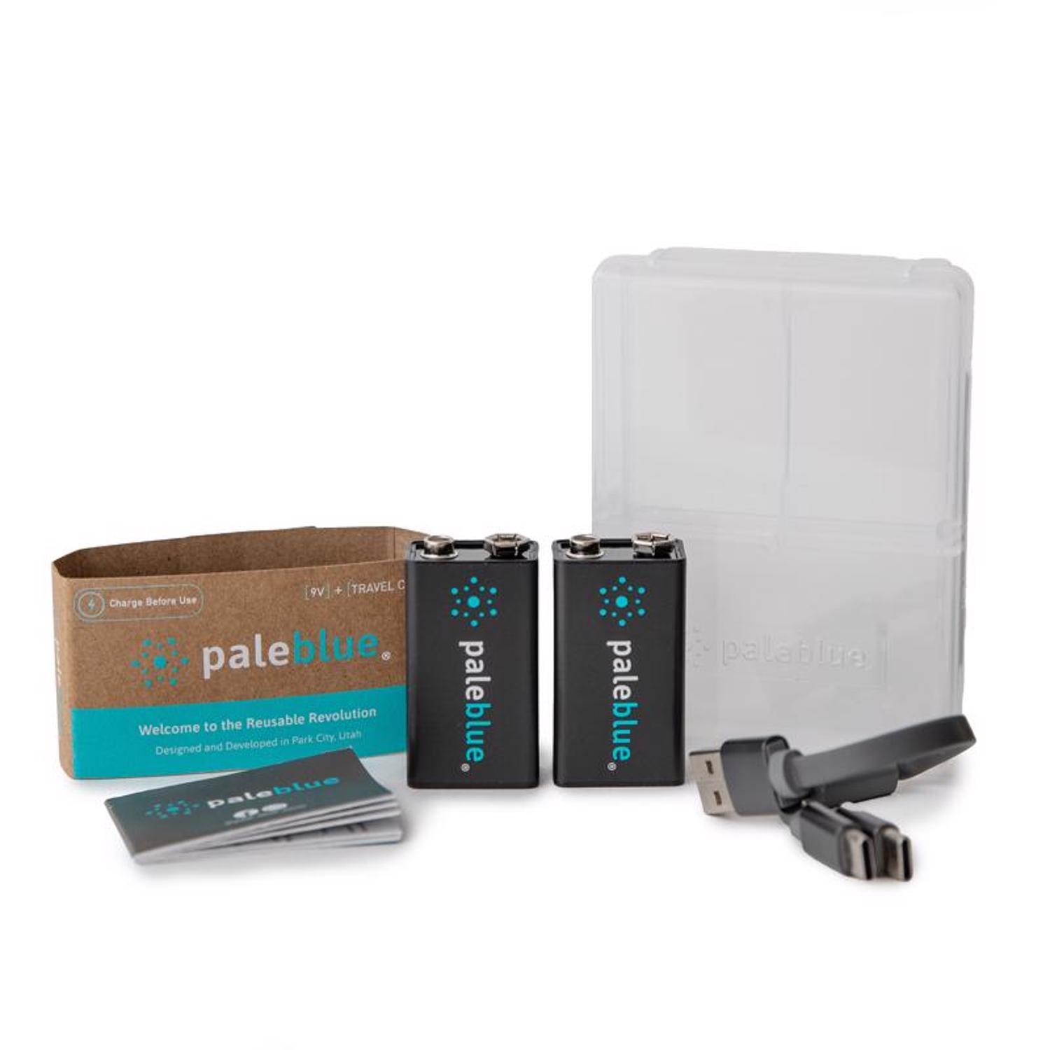 Pale Blue Earth 9-Volt Lithium Batteries 2 pk Clamshell