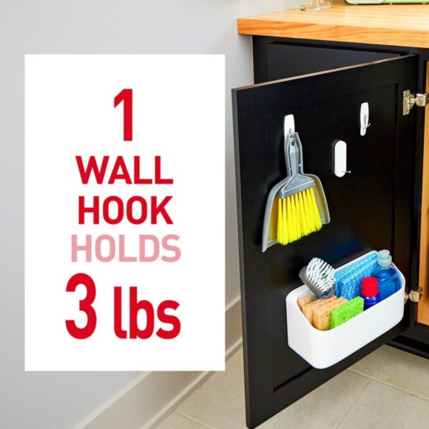 3M Command Medium Plastic Wire Hooks 3.16 in. L 2 pk