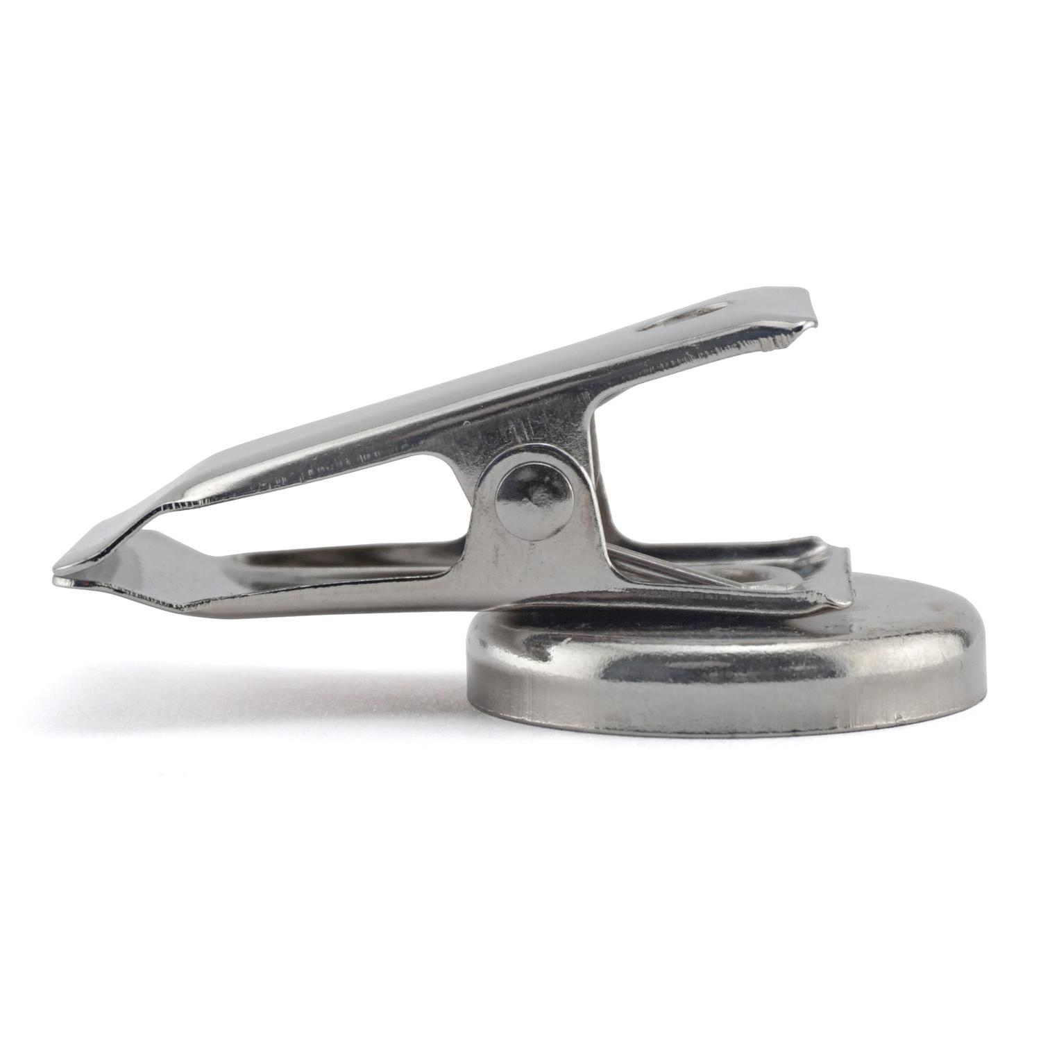 Magnet Source 1.8 in. L X 1 in. W Silver Clip Magnetic Clips 3 lb. pull 2 pc