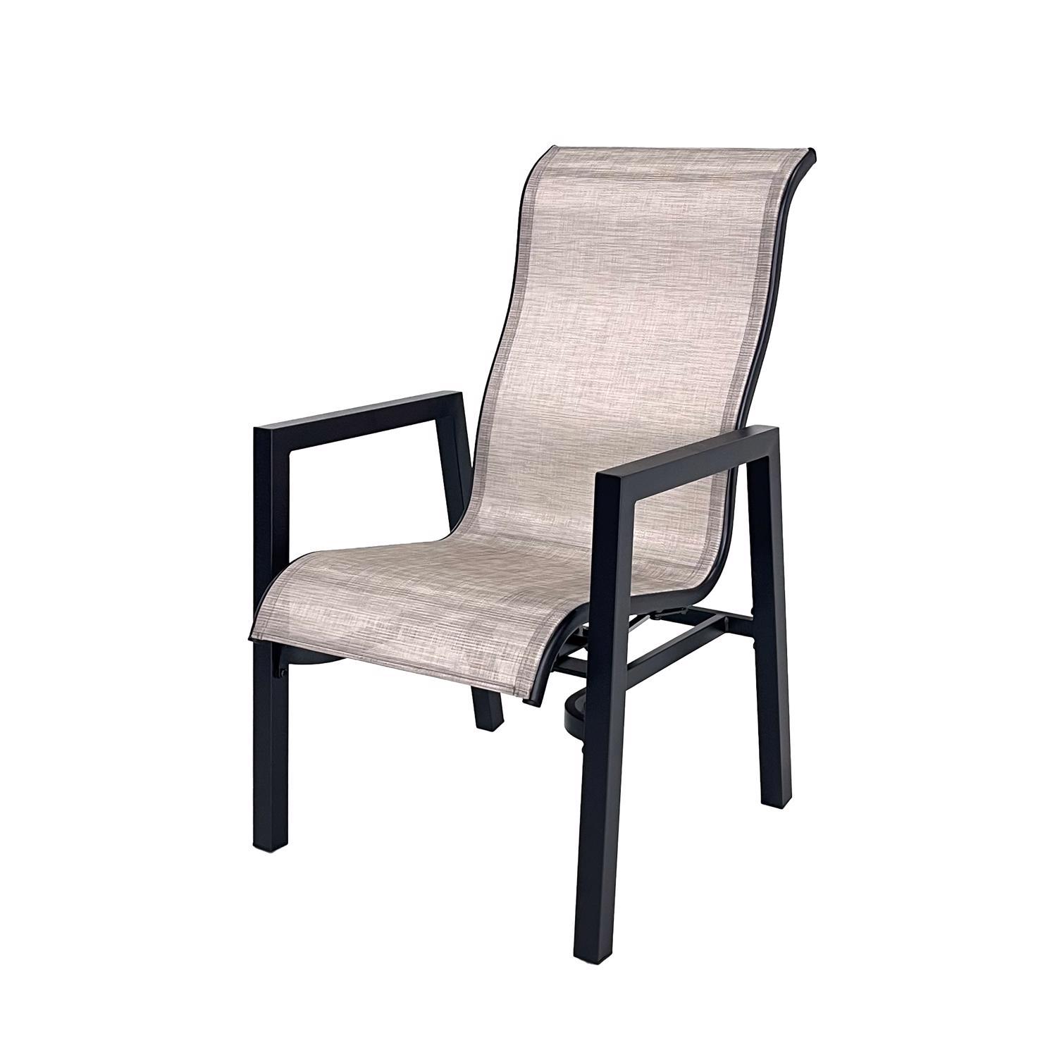 Living Accents Ellington 7 pc Brown Steel Sling Dining Set