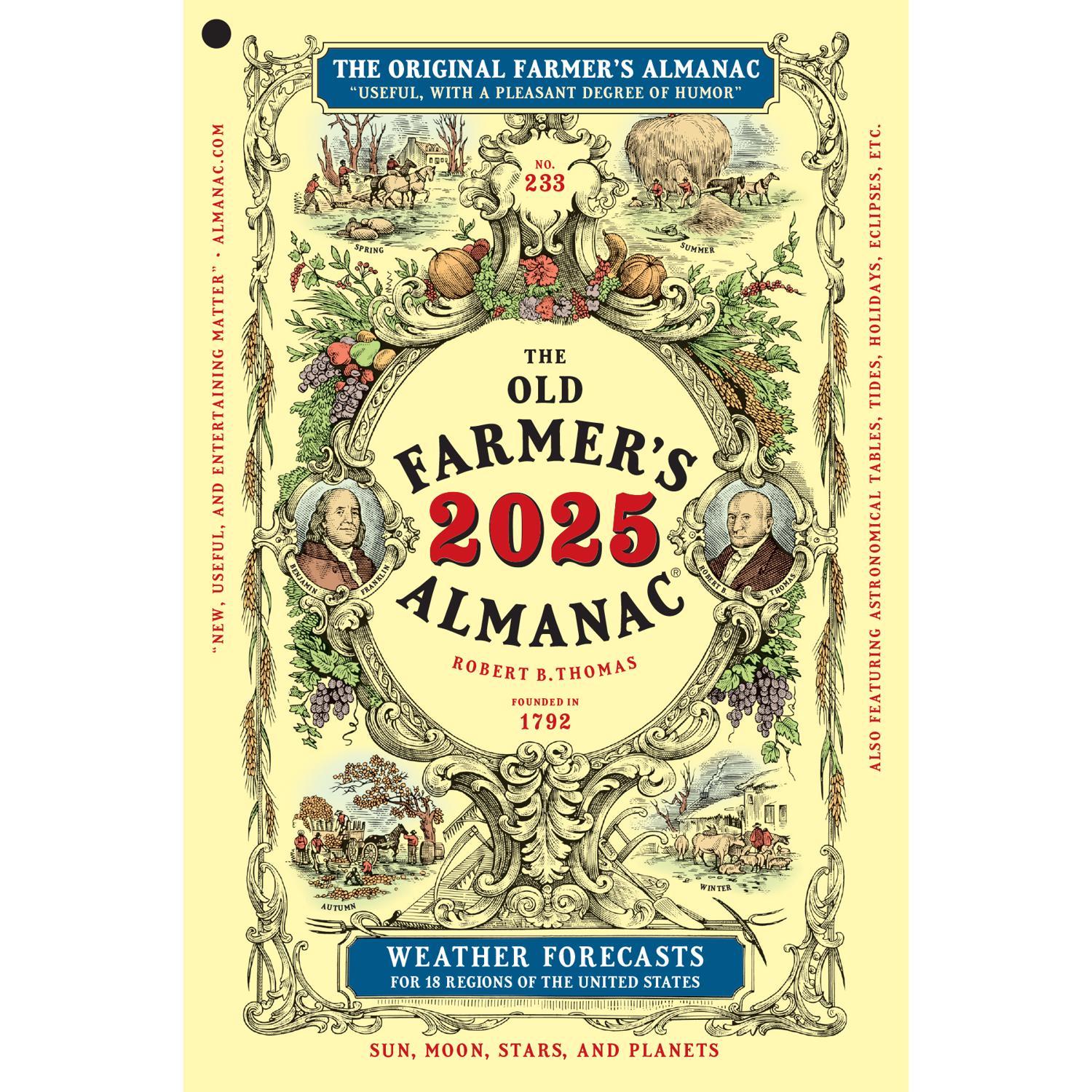The Old Farmer's Almanac Yankee Publishing 2025 Almanac Reference Book