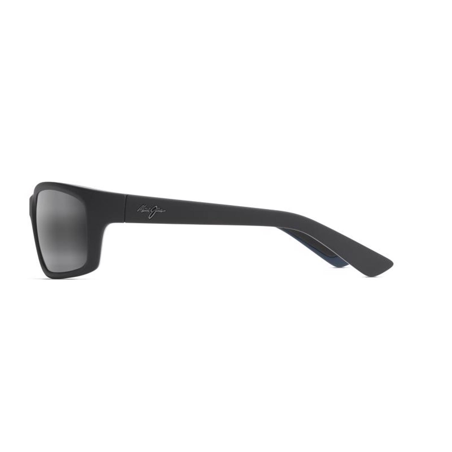 Maui Jim Kanaio Coast Sunglasses Unisex Matte Soft Black/White/Blue Frame Neutral Grey Lens Polarize