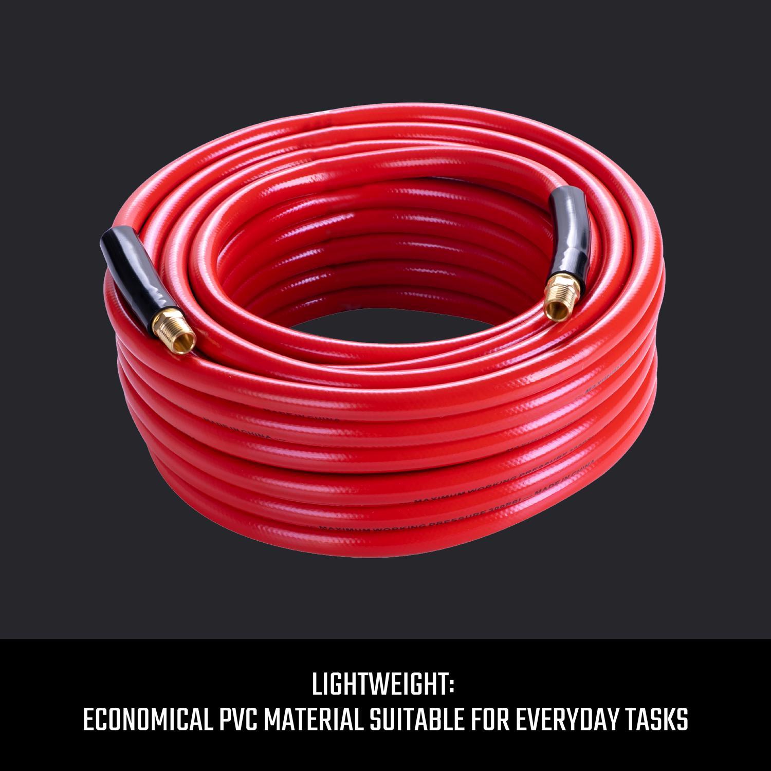 Craftsman 50 ft. L X 3/8 in. D PVC Air Hose 300 psi Red
