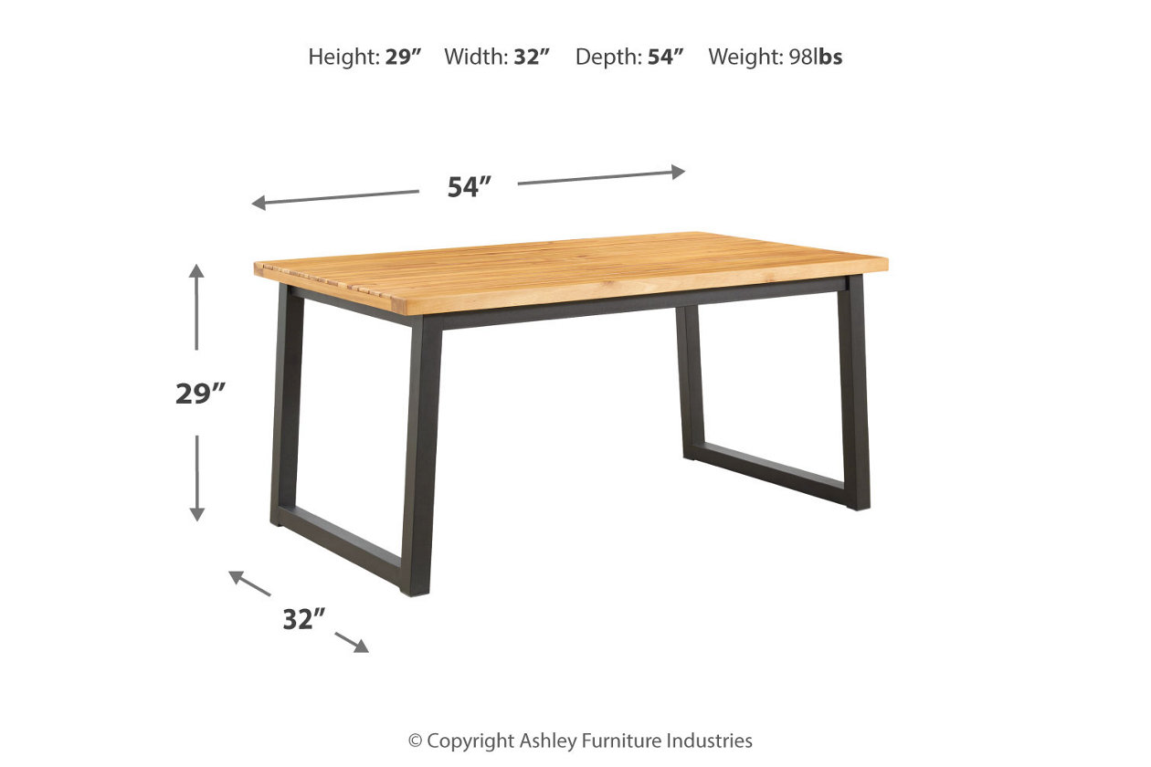 Ashley Town Wood Outdoor 3-Piece Dining Set