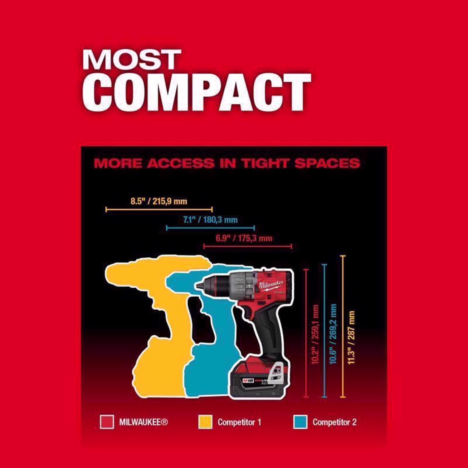 Milwaukee M18 FUEL 1/2 in. Brushless Cordless Hammer Drill/Drive Tool Only