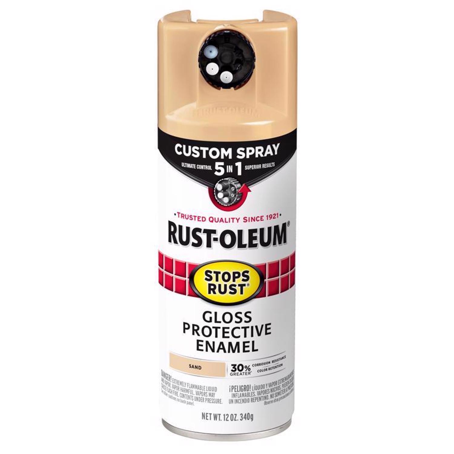 Rust-Oleum Stops Rust Custom Spray 5-in-1 Gloss Sand Spray Paint 12 oz