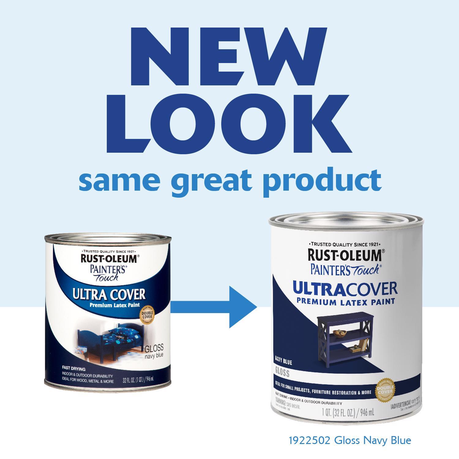 Rust-Oleum Painters Touch Ultra Cover Gloss Navy Blue Water-Based Acrylic Ultra Cover Paint 1 qt