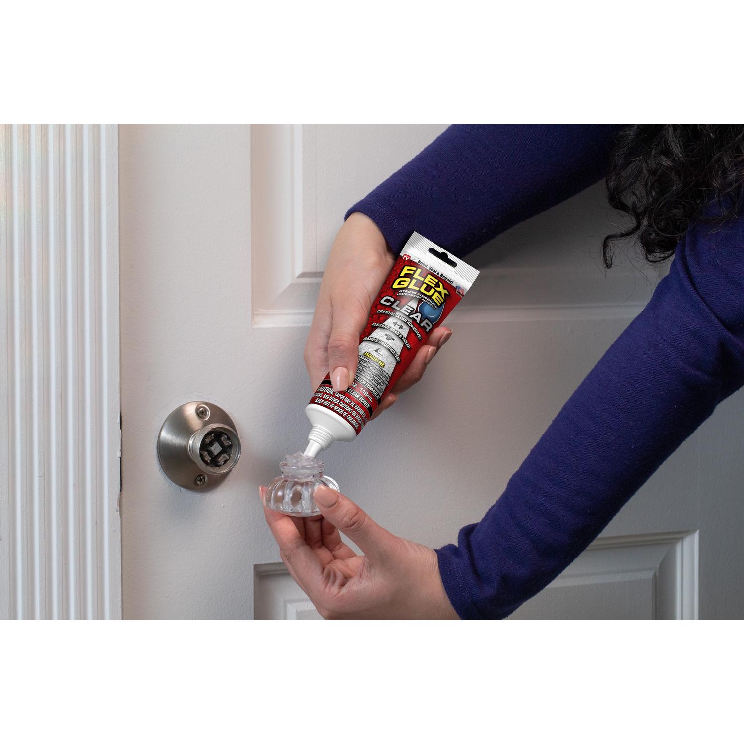 Flex Seal Family of Products Flex Glue Clear Rubberized Waterproof Adhesive 4 oz