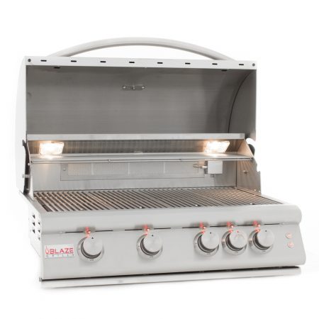 Blaze 32-Inch 4-Burner LTE Gas Grill with Rear Burner and Built-in Lighting System Propane
