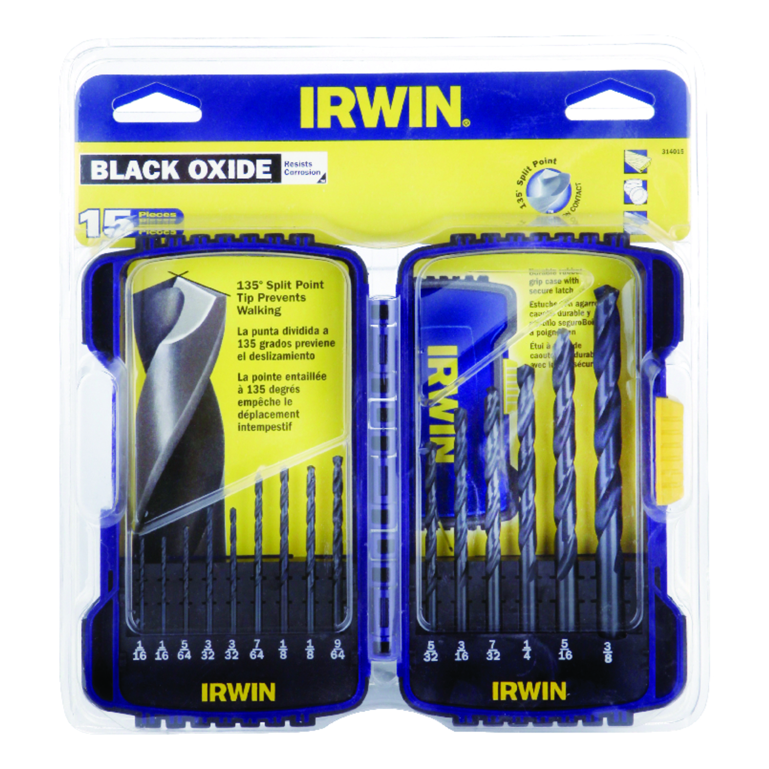 Irwin High Speed Steel Drill Bit Set 15 pc