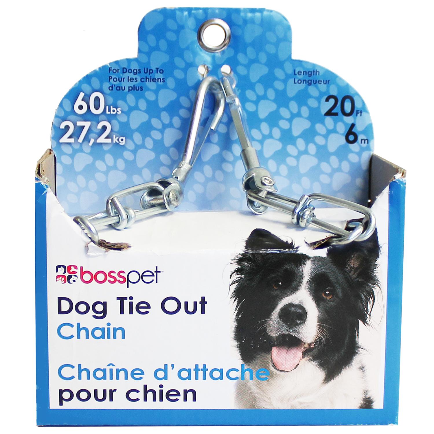 PDQ Silver Steel Dog Tie Out Chain Large Stine Home + Yard The
