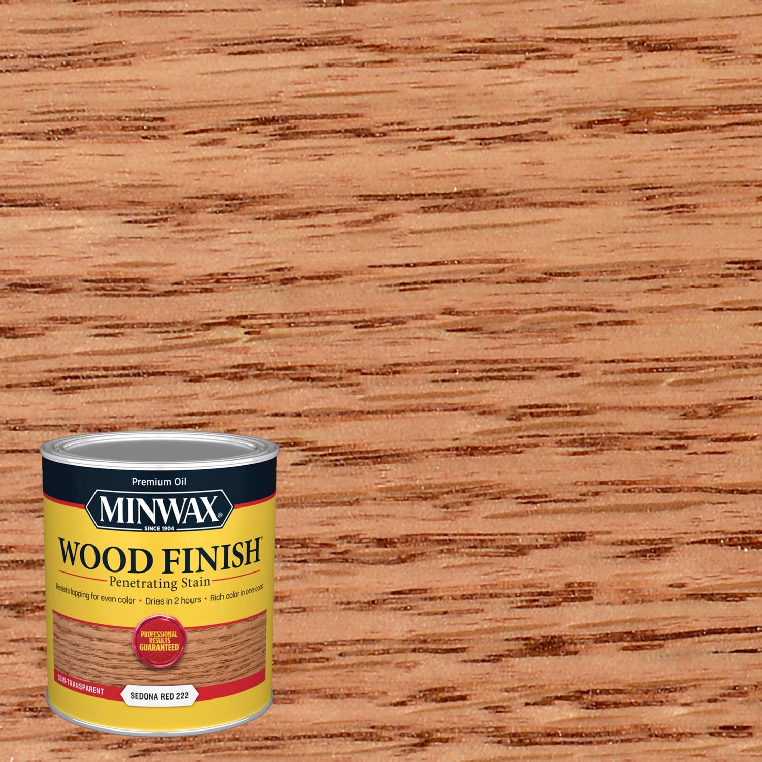 Minwax Wood Finish Semi-Transparent Sedona Red Oil-Based Penetrating Wood Stain 1 qt