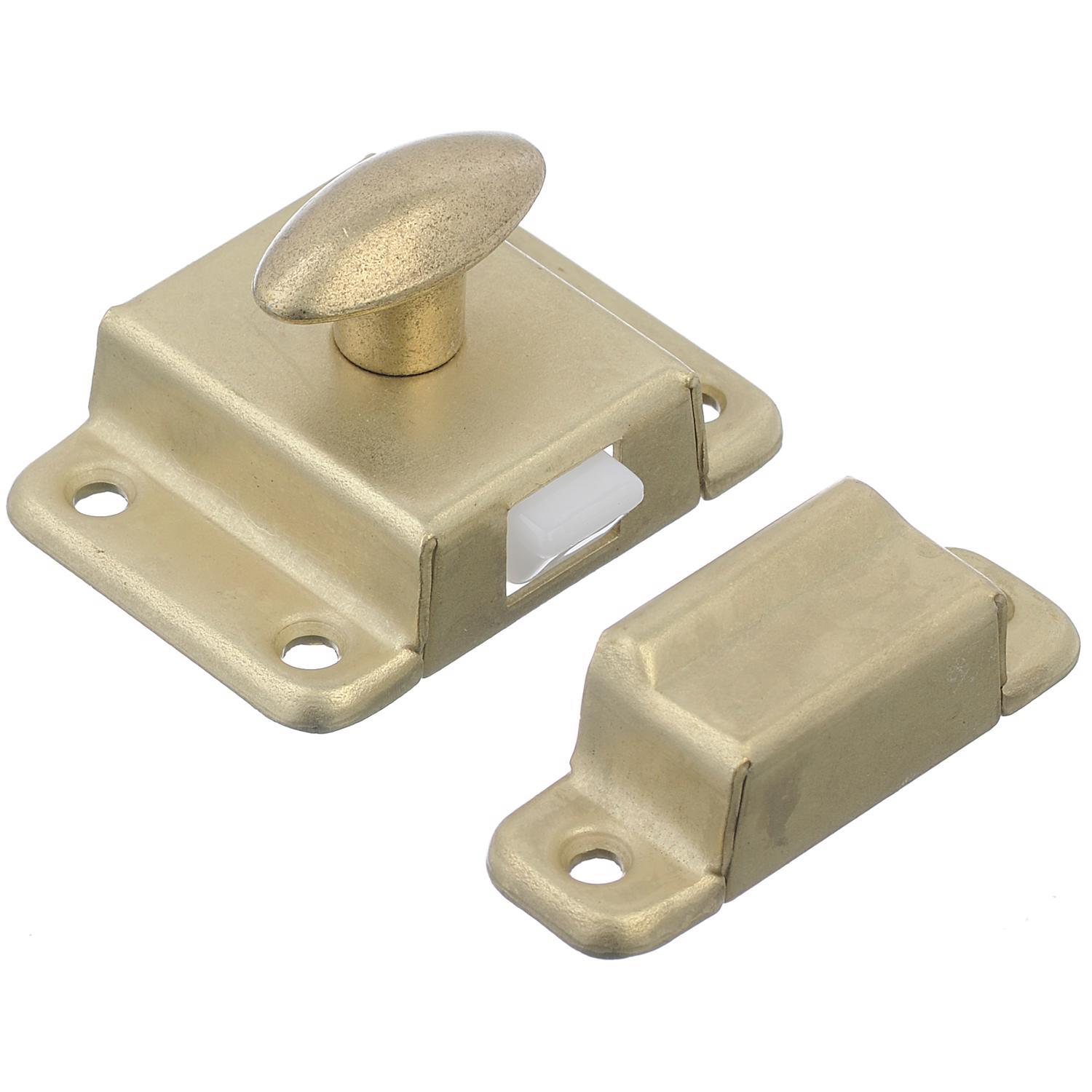Ace Satin Brass Gold Steel Turn Buttons 1 pk