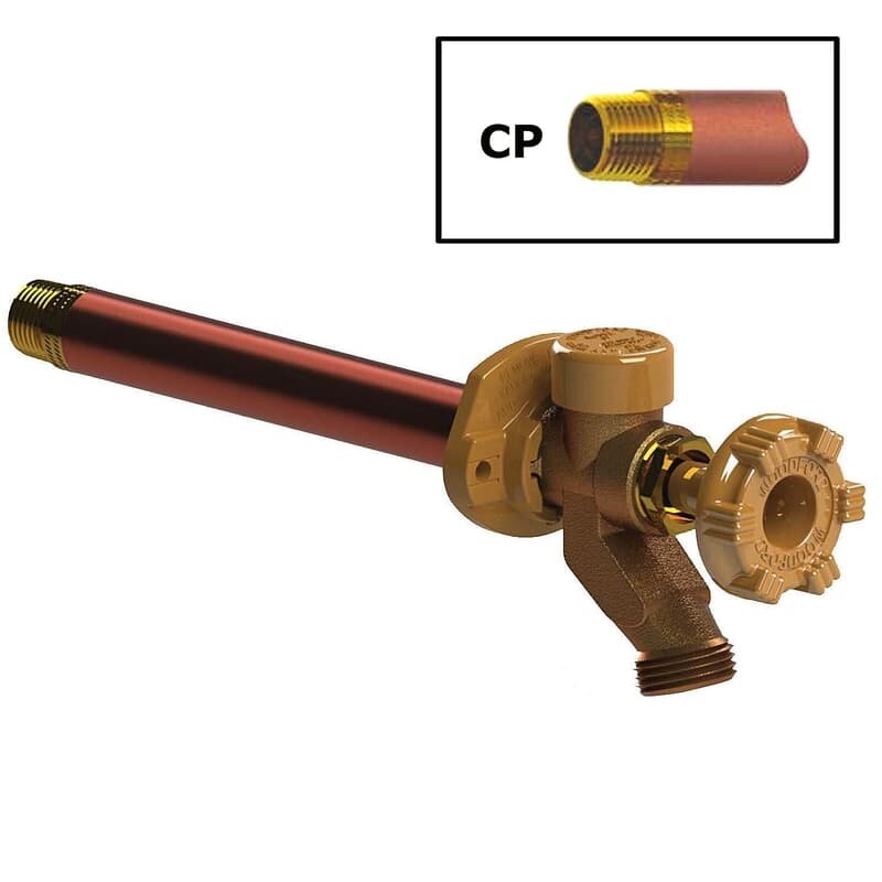 Woodford Model 17 1/2 in. MIP each X 3/4 in. Sweat Anti-Siphon Brass Freezeless Wall Faucet
