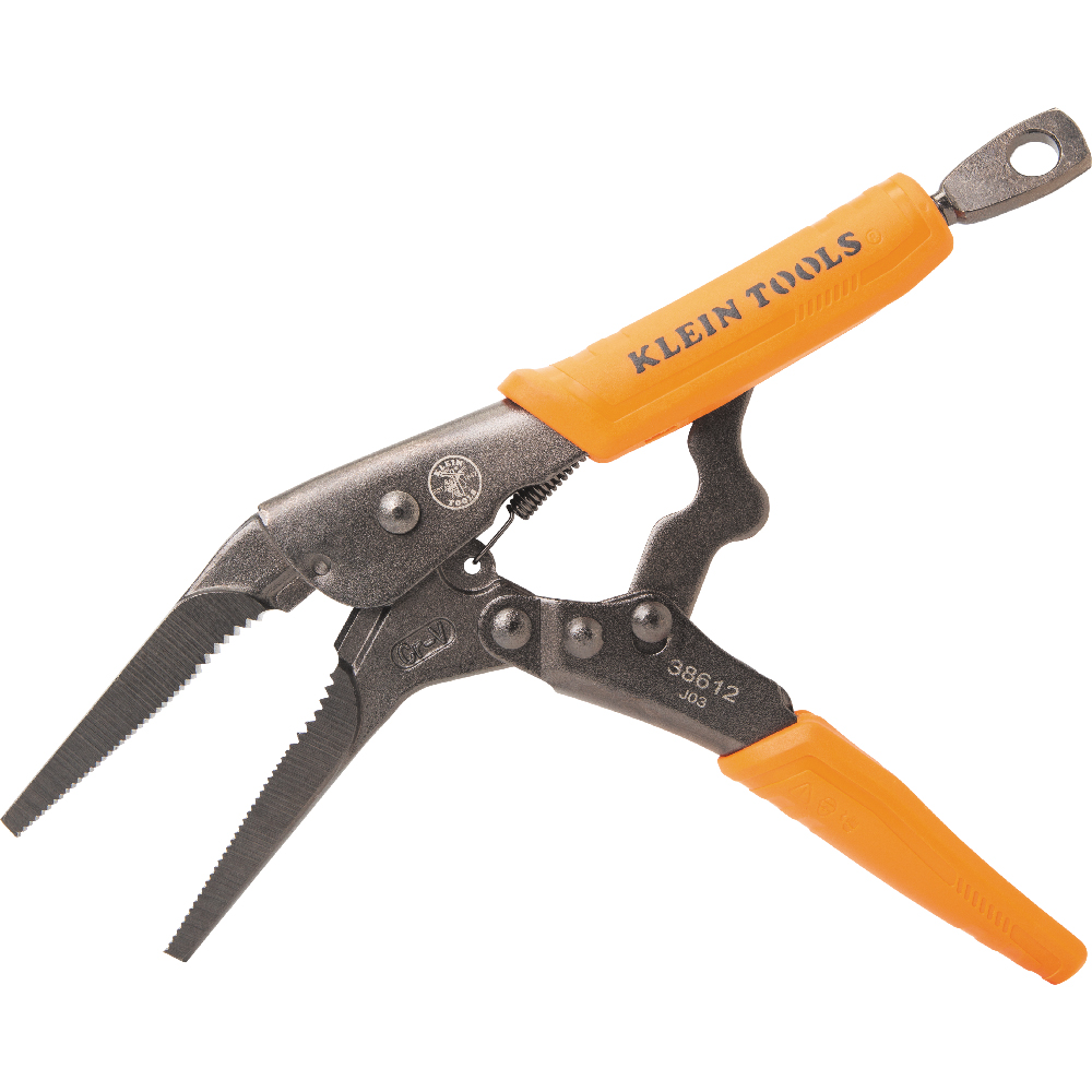 Klein Long Nose Locking Pliers, 9-in.