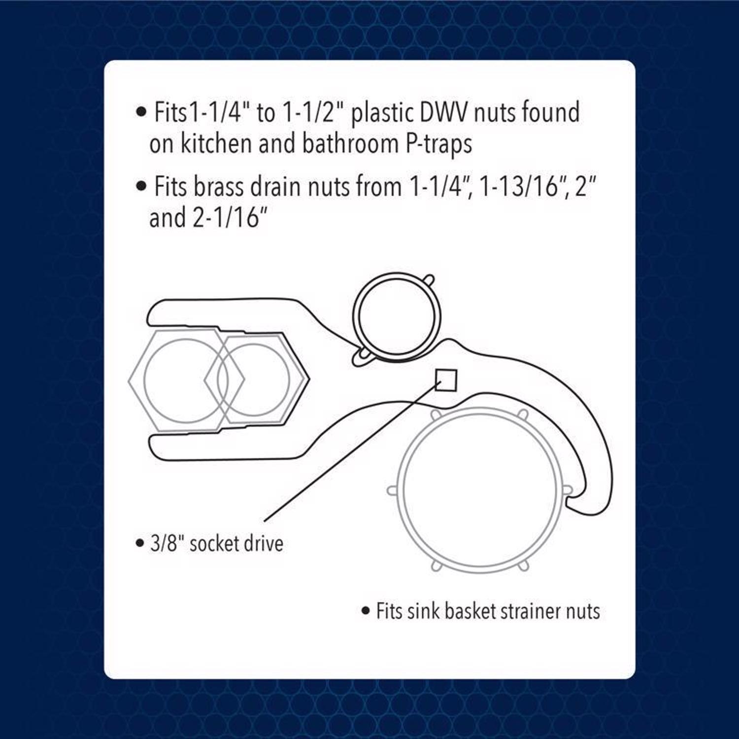 Superior Tool Drain Wrench 5-1/4 in. L