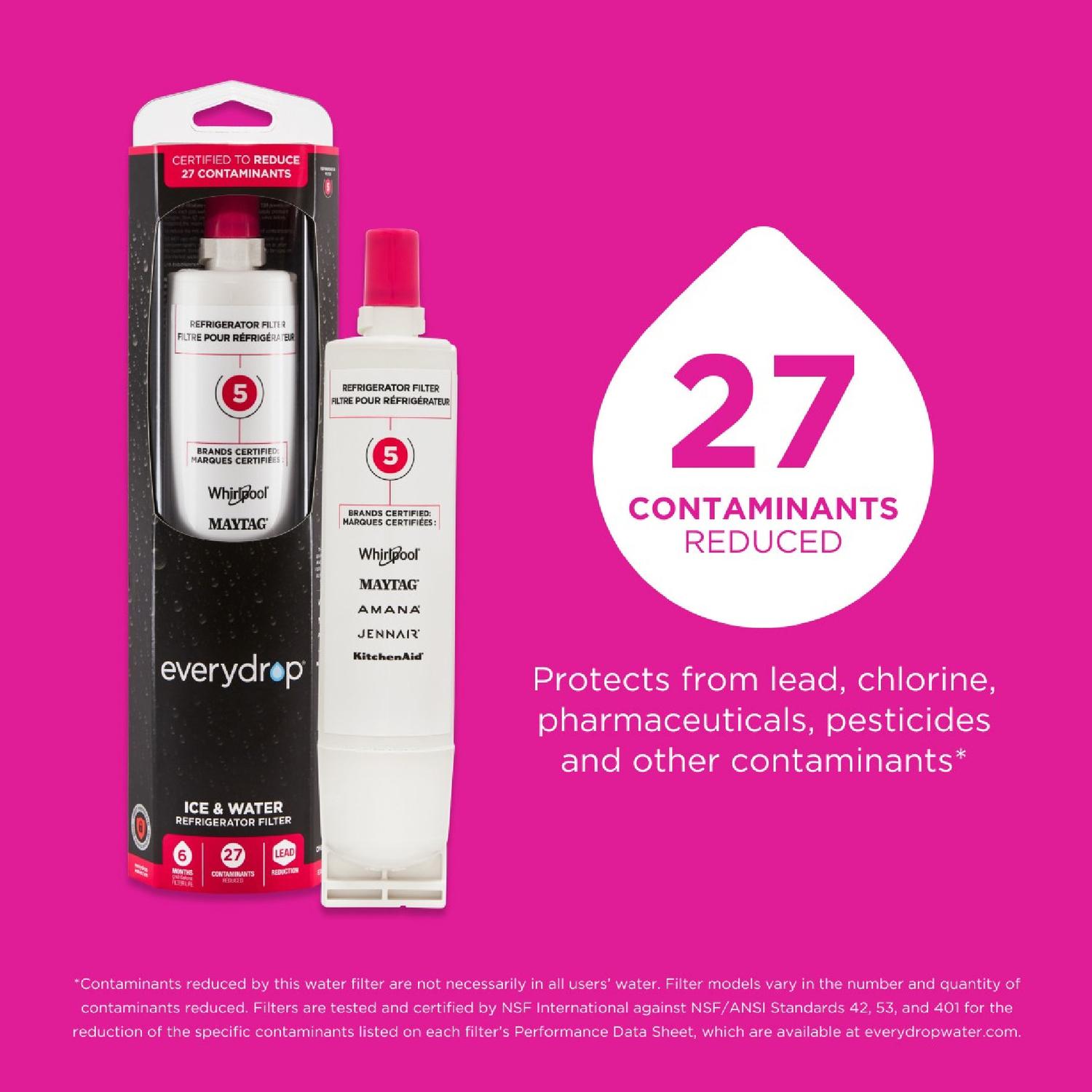 Whirlpool EveryDrop Refrigerator Replacement Filter For Whirlpool Filter 5