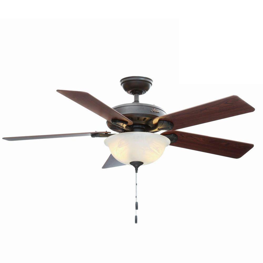 Hunter Pro's Best 52" Indoor New Bronze Ceiling Fan with Light Kit