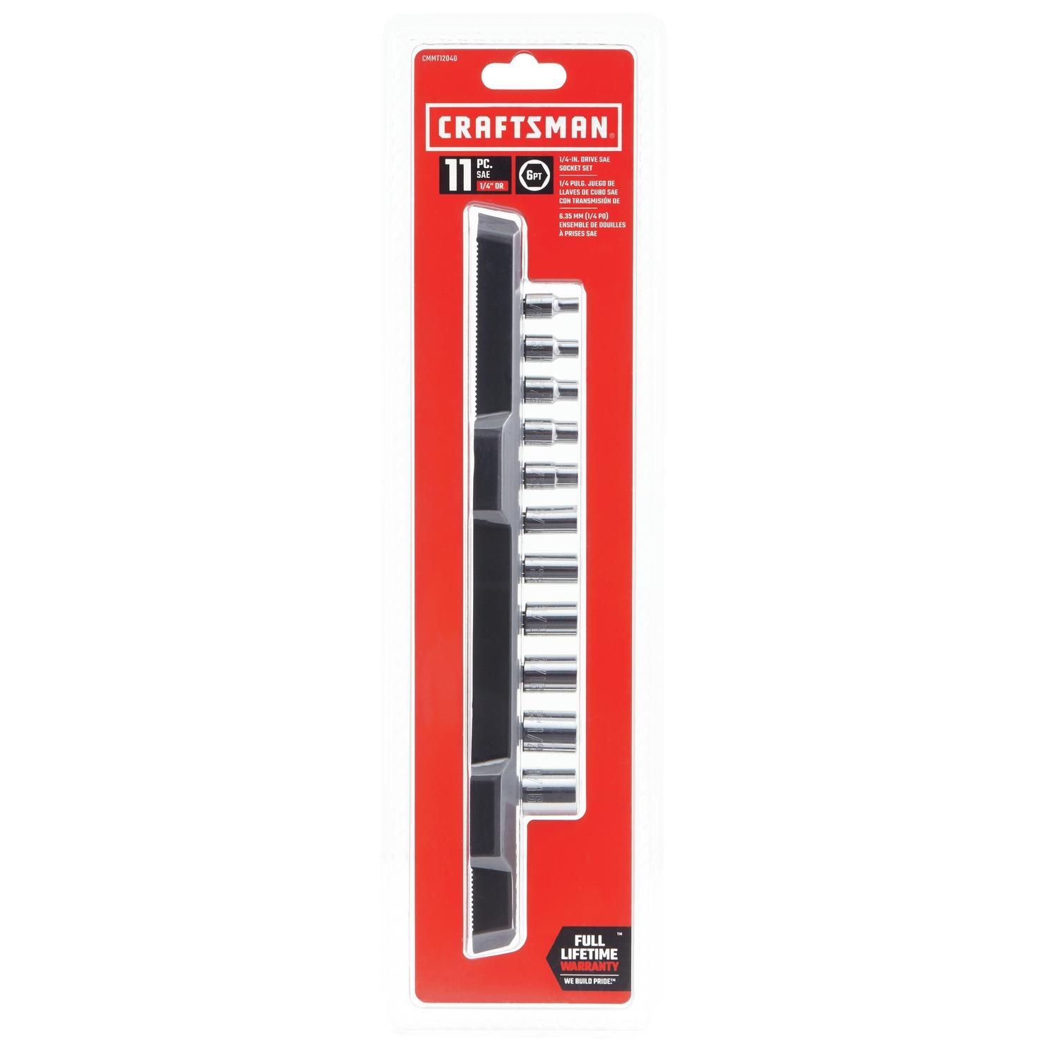 Craftsman 1/4 in. drive SAE 6 Point Socket Set 11 pc